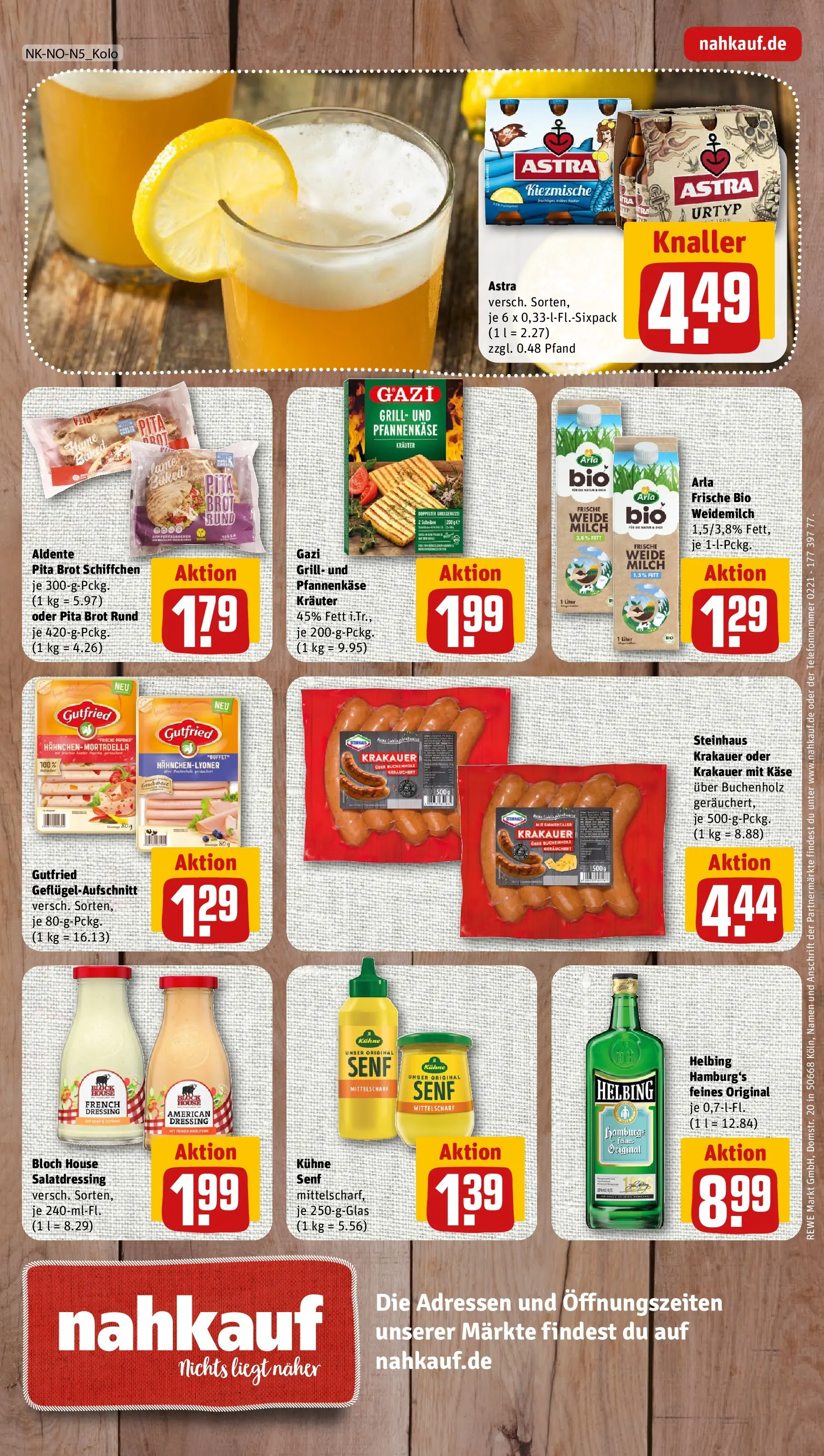 REWE Prospekt ab 27.04.2026 zum Blättern » Angebote | Seite: 8 | Produkte: Grill, Milch, Dressing, Astra
