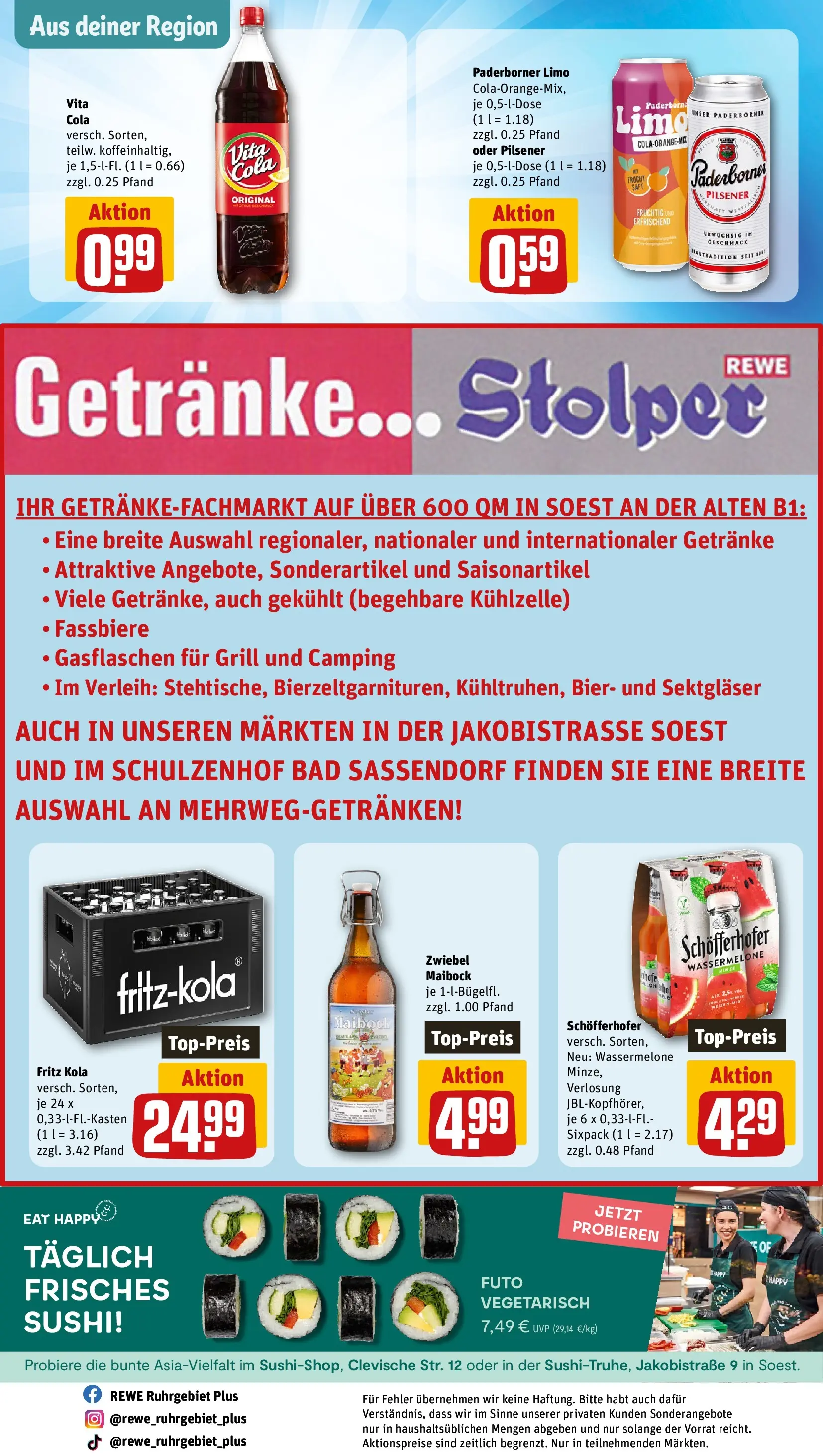REWE Prospekt ab 27.04.2026 zum Blättern » Angebote | Seite: 28 | Produkte: Grill, Cola, Bad, Vita cola