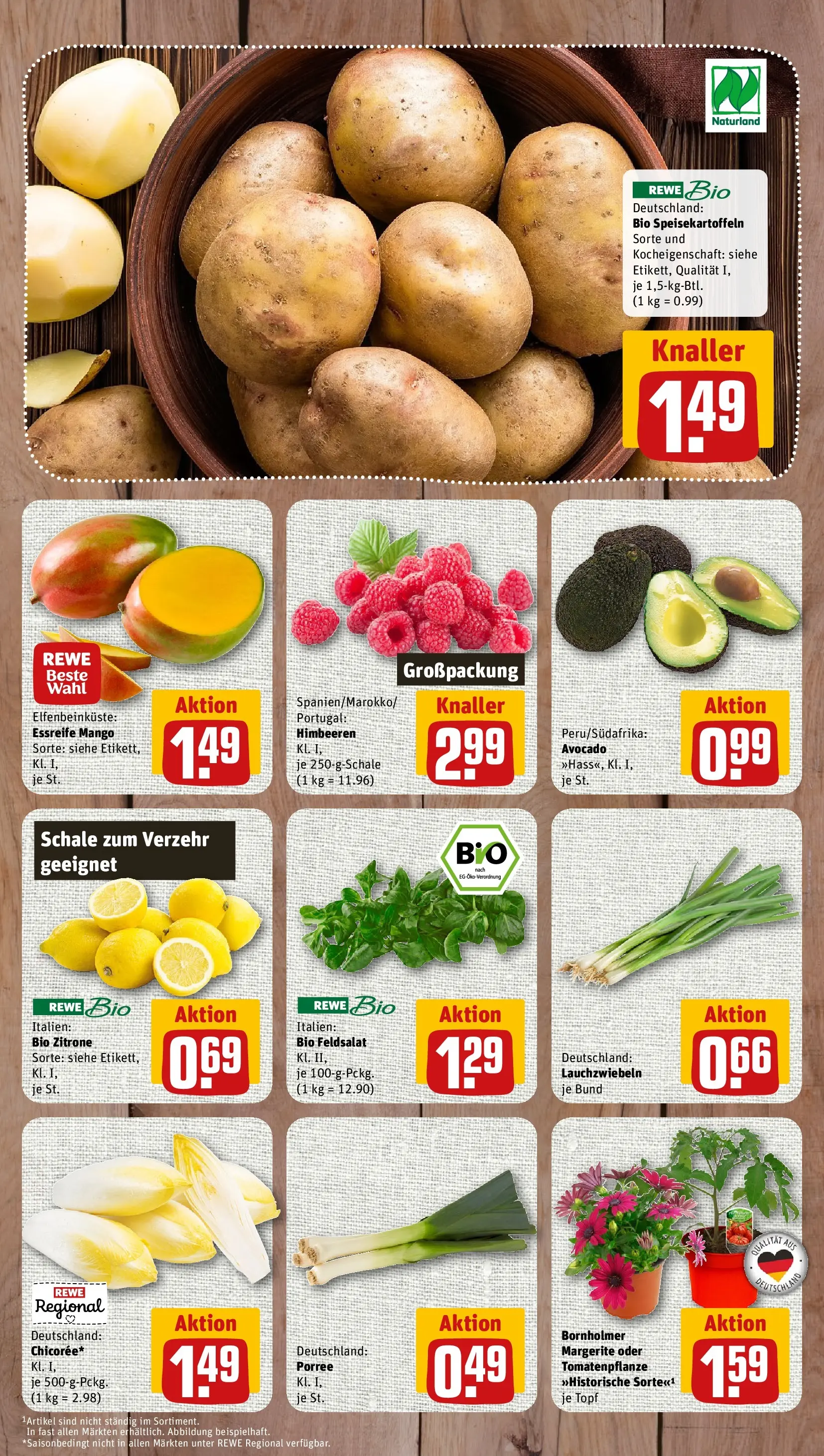 REWE Prospekt ab 27.04.2026 zum Blättern » Angebote | Seite: 3 | Produkte: Himbeeren, Avocado, Zitrone, Mango