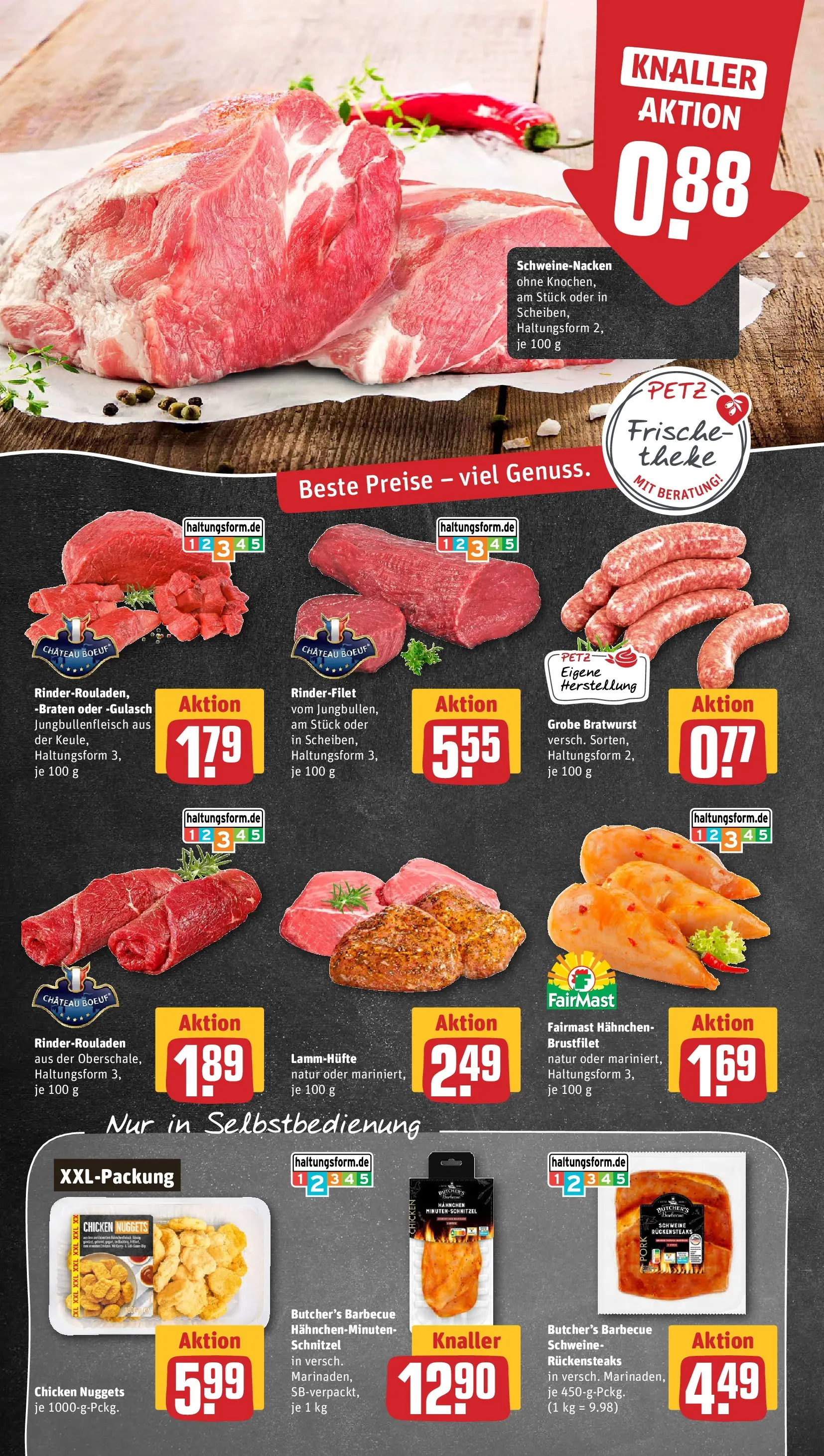 REWE Prospekt ab 27.04.2026 zum Blättern » Angebote | Seite: 8 | Produkte: Hahnchen, Theke, Rinderfilet, Steak