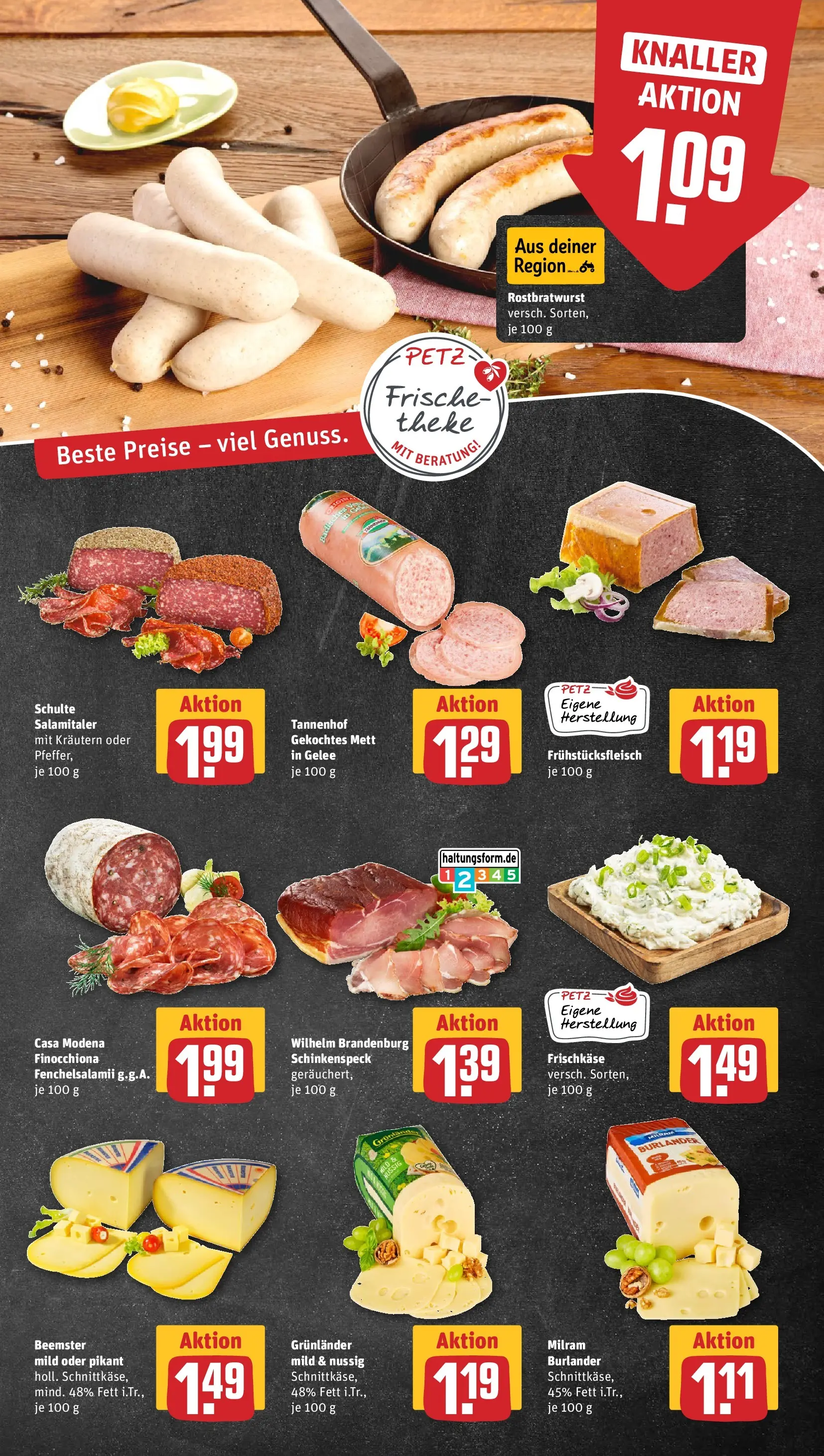 REWE Prospekt ab 27.04.2026 zum Blättern » Angebote | Seite: 9 | Produkte: Theke, Grunlander, Milram, Frischkase