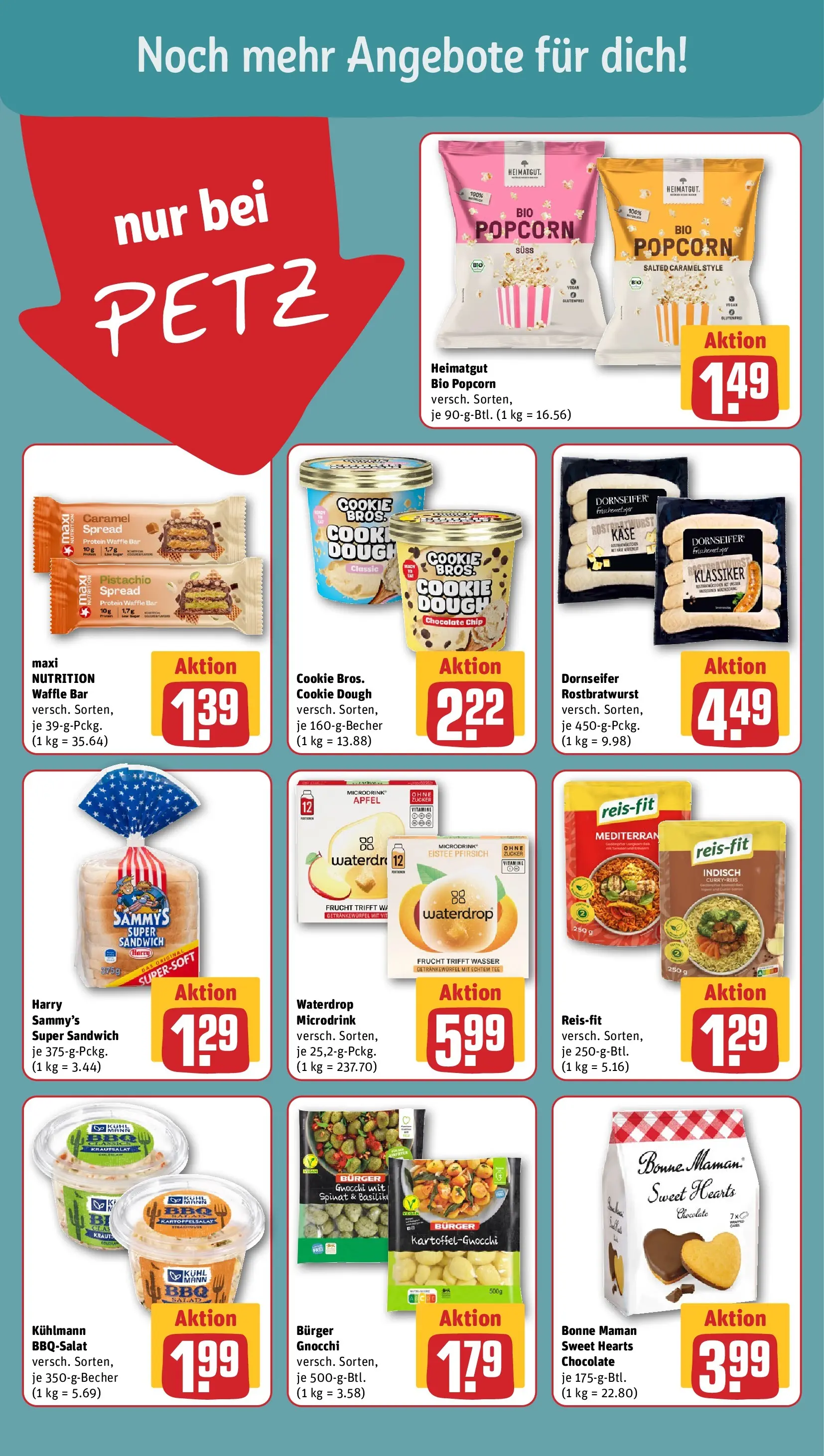 REWE Prospekt ab 27.04.2026 zum Blättern » Angebote | Seite: 16 | Produkte: Käse, Burger, Wasser, Pfirsich