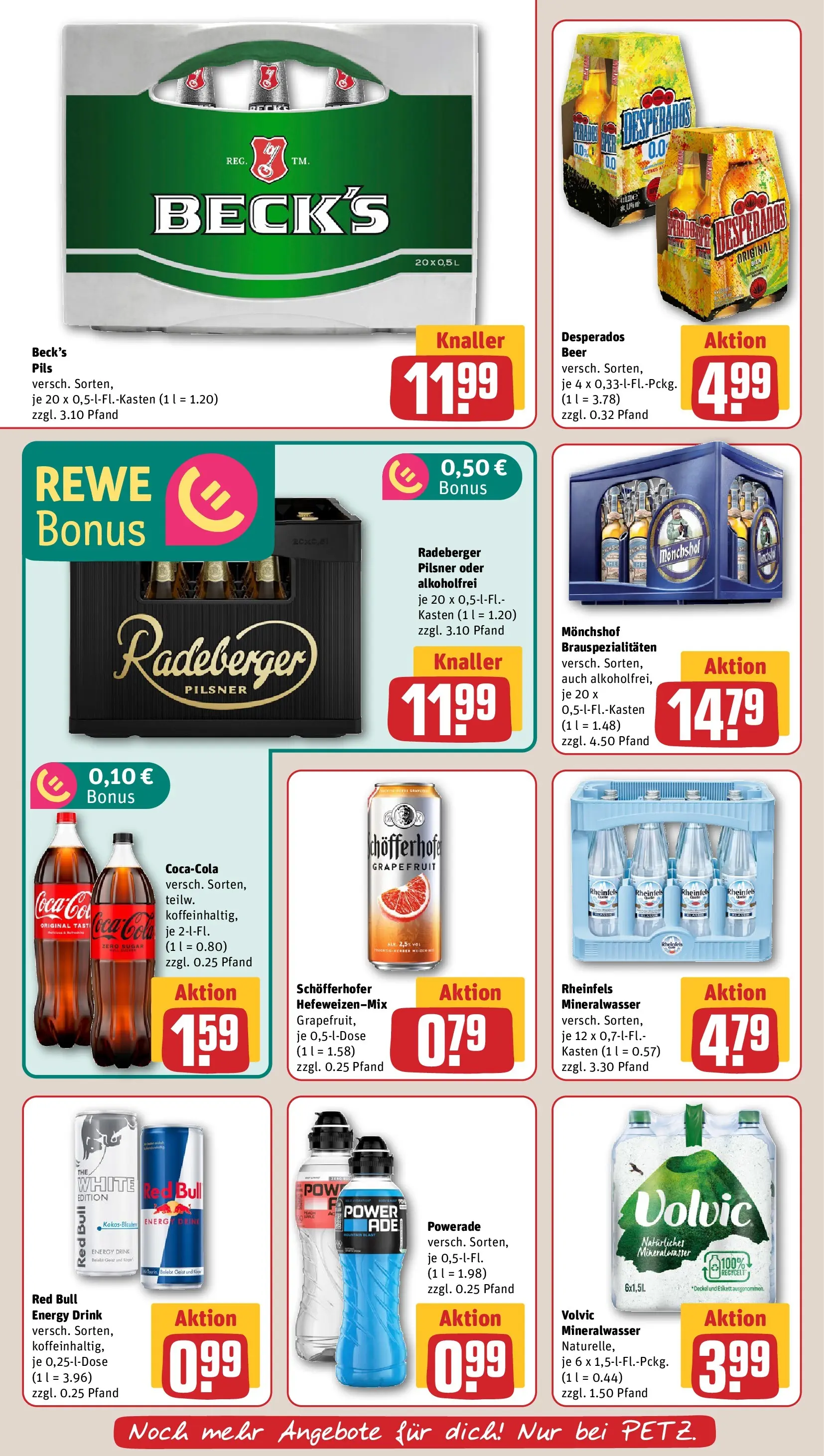REWE Prospekt ab 27.04.2026 zum Blättern » Angebote | Seite: 18 | Produkte: Red bull, Coca cola, Mineralwasser, Desperados