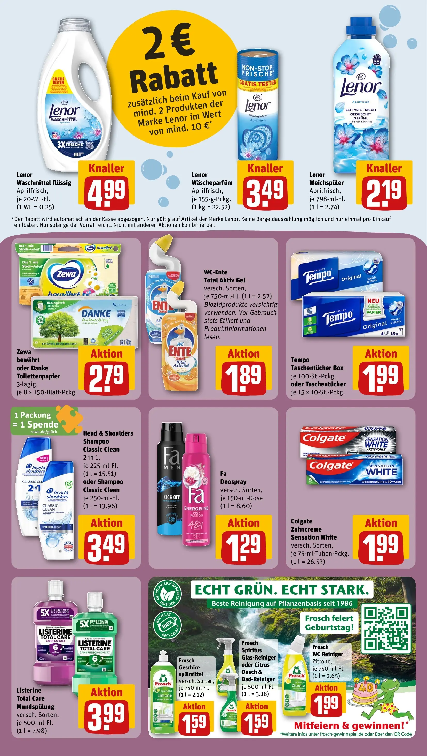 REWE Prospekt ab 27.04.2026 zum Blättern » Angebote | Seite: 26 | Produkte: Lenor, Zewa, Waschmittel, Toilettenpapier