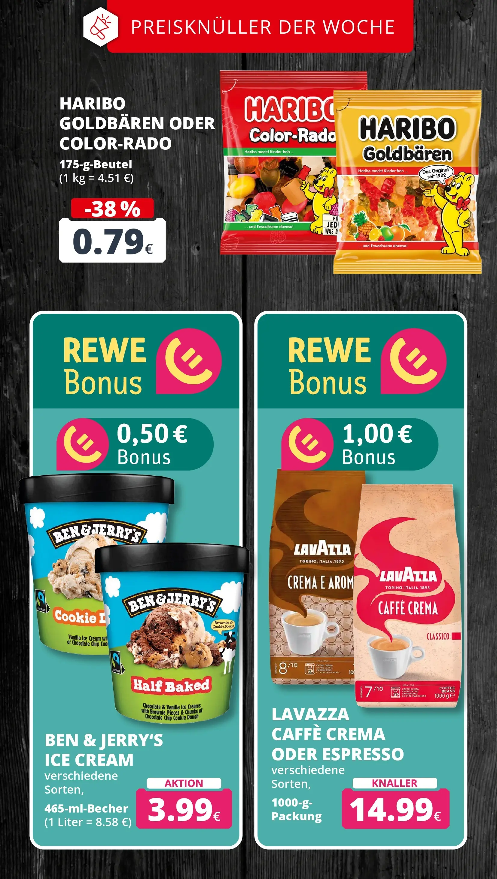 REWE Prospekt ab 27.04.2026 zum Blättern » Angebote | Seite: 2 | Produkte: Lavazza, Haribo, Ben & Jerry's