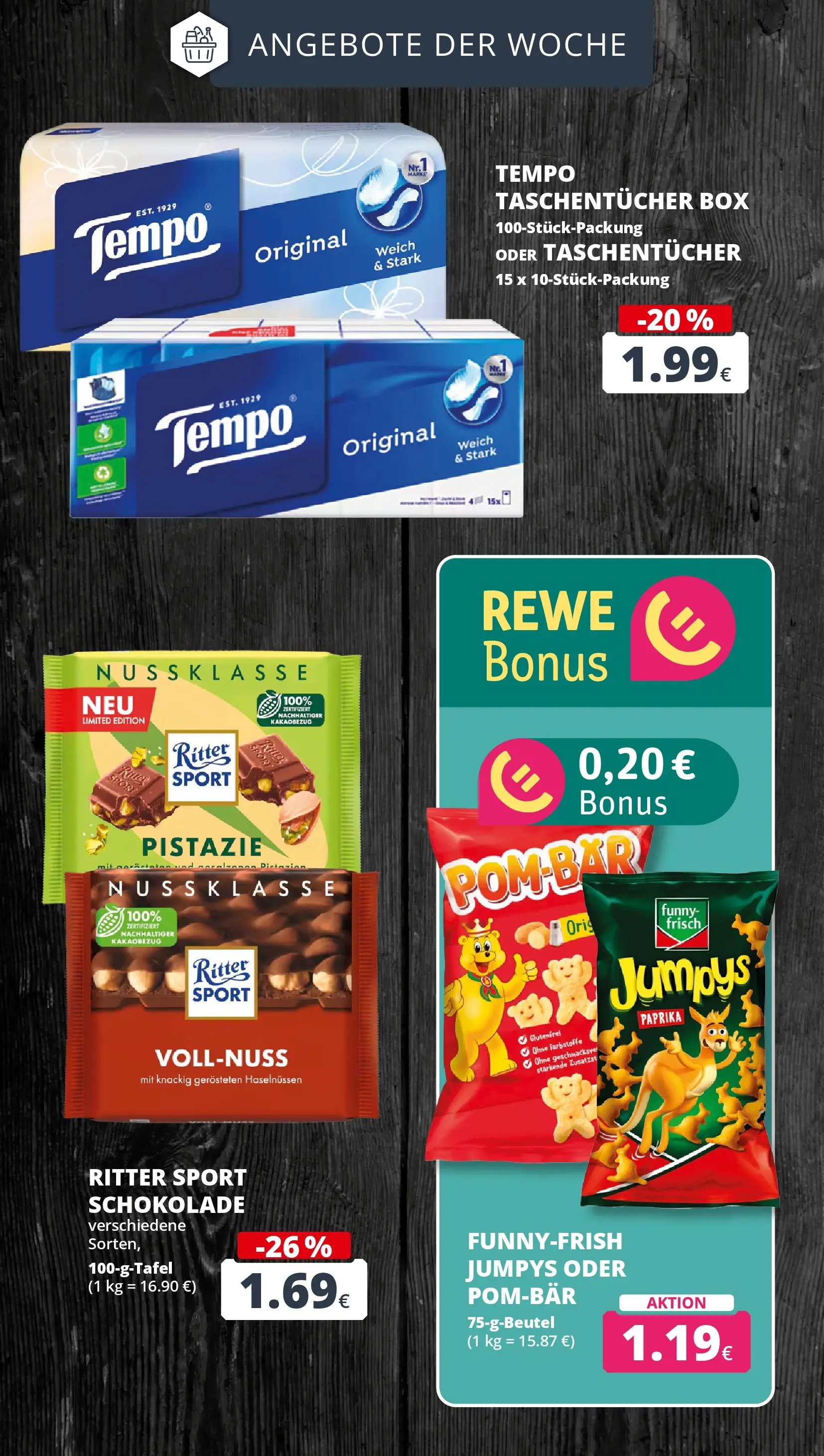 REWE Prospekt ab 27.04.2026 zum Blättern » Angebote | Seite: 5 | Produkte: Schokolade, POM-BÄR, Paprika, Tempo