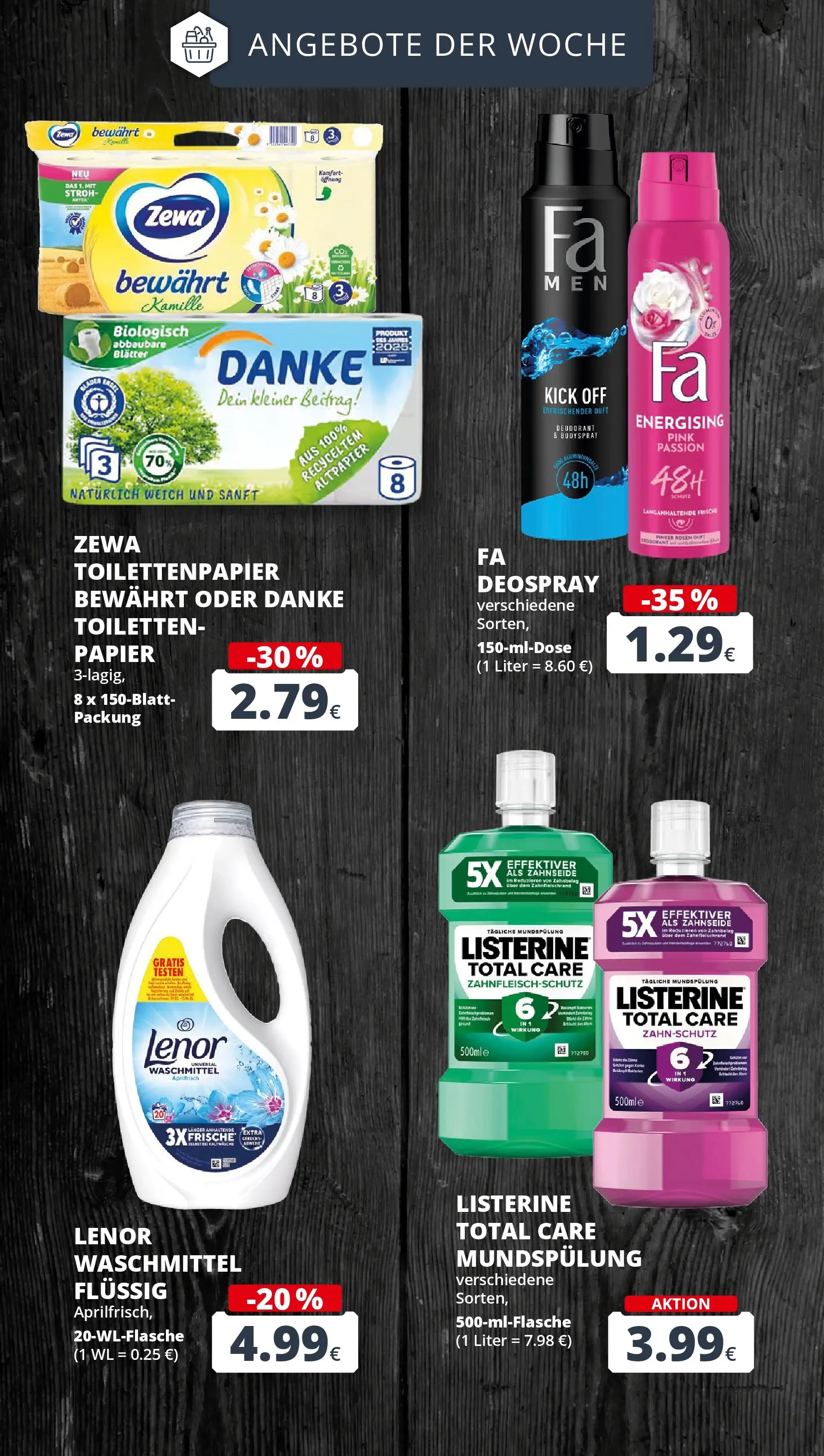 REWE Prospekt ab 27.04.2026 zum Blättern » Angebote | Seite: 6 | Produkte: Lenor, Zewa, Deodorant, Toilettenpapier