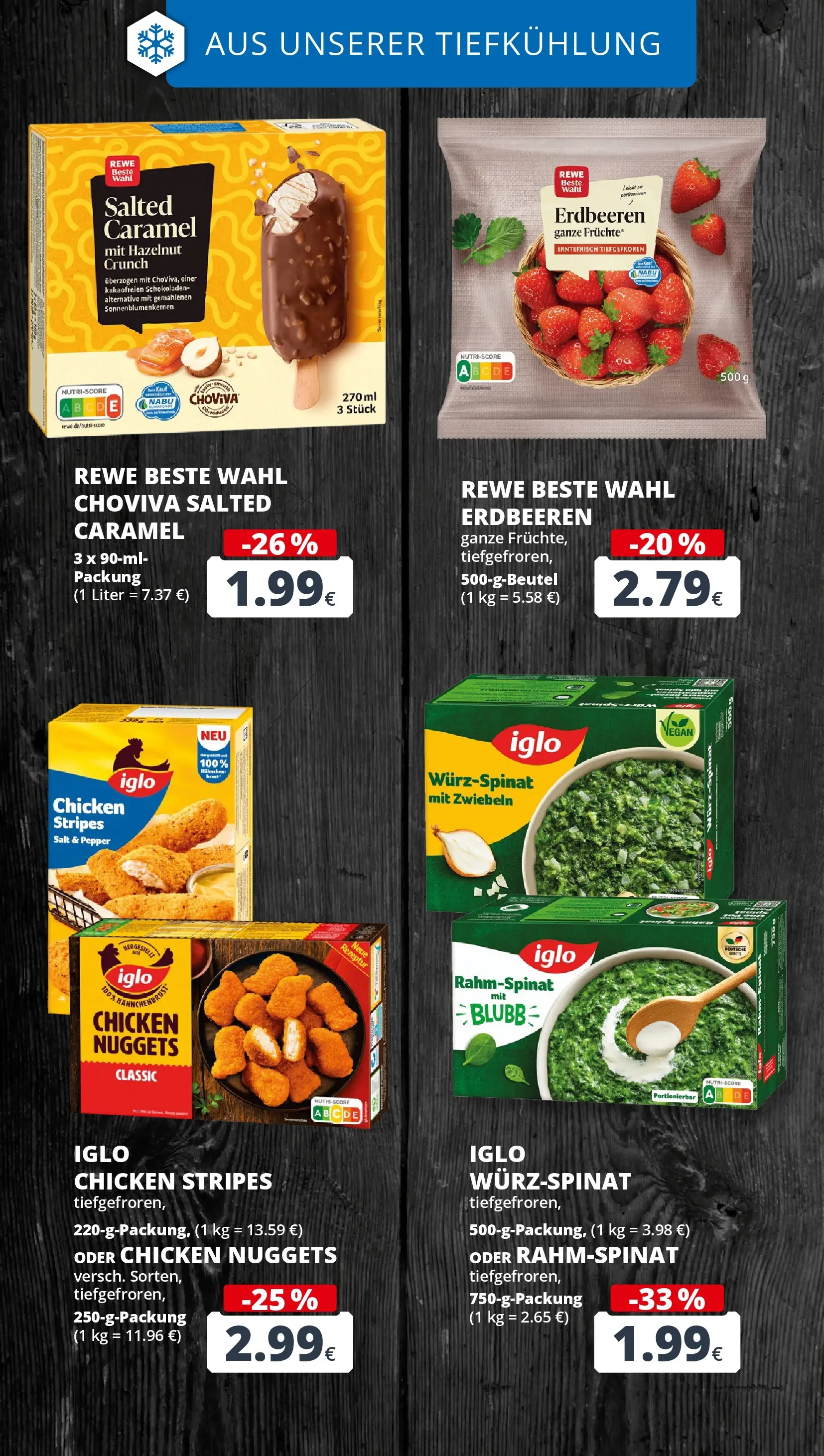 REWE Prospekt ab 27.04.2026 zum Blättern » Angebote | Seite: 18 | Produkte: Hahnchen, Iglo, Zwiebeln, Erdbeeren