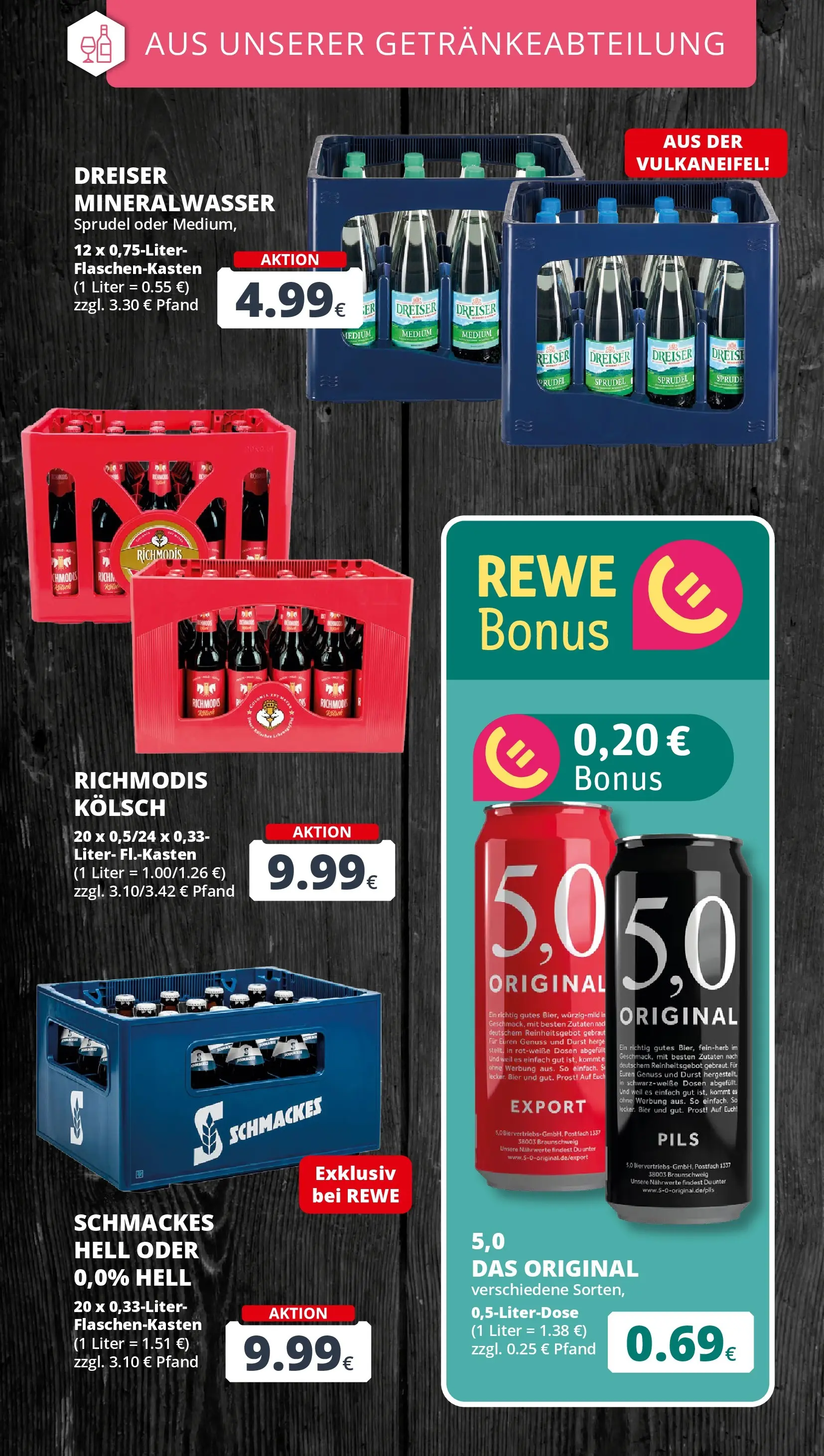 REWE Prospekt ab 27.04.2026 zum Blättern » Angebote | Seite: 20 | Produkte: Bier, Pils, Mineralwasser