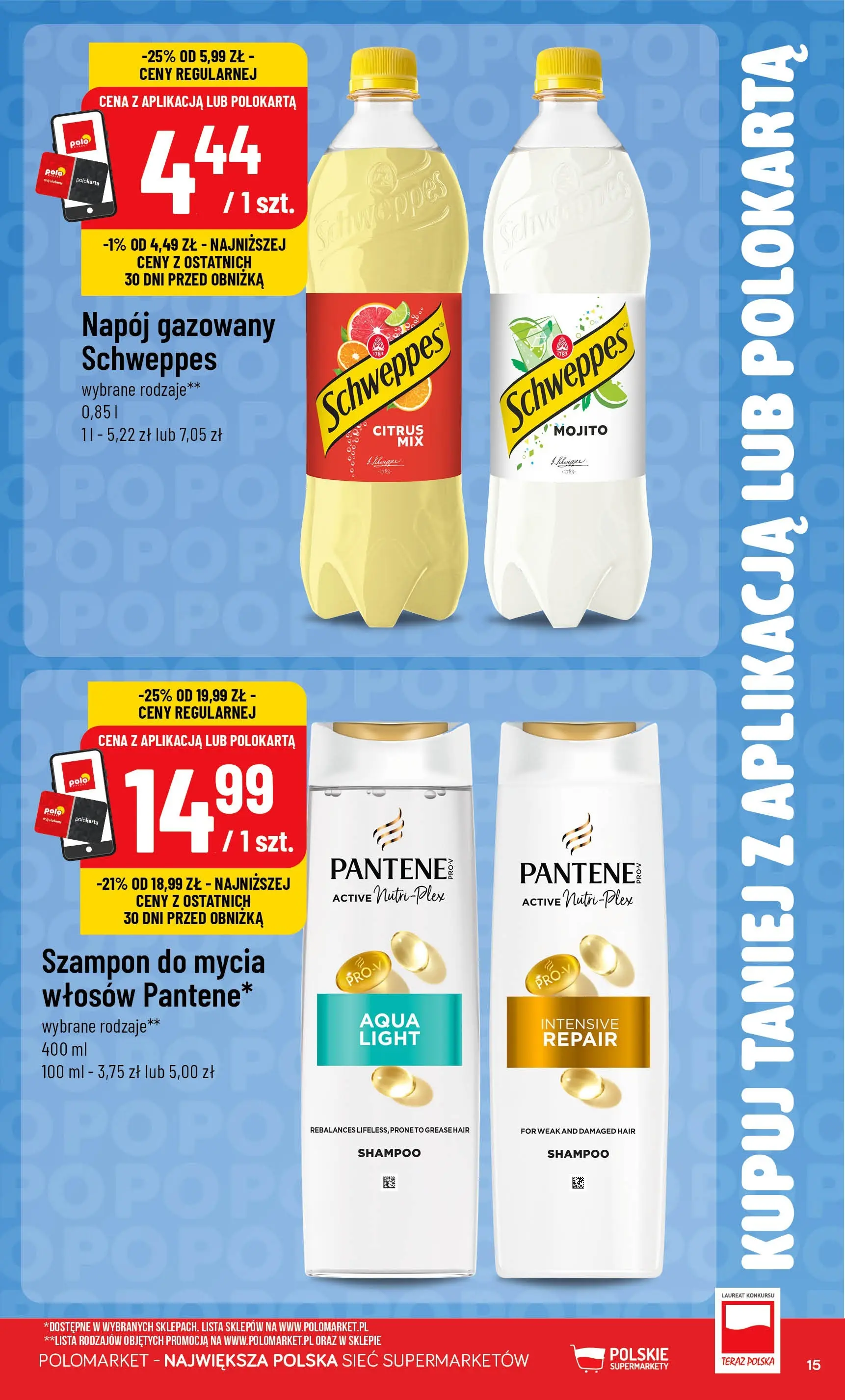 Nowa POLOmarket gazetka od jutra 22.04.2026 | Strona: 15 | Produkty: Szampon
