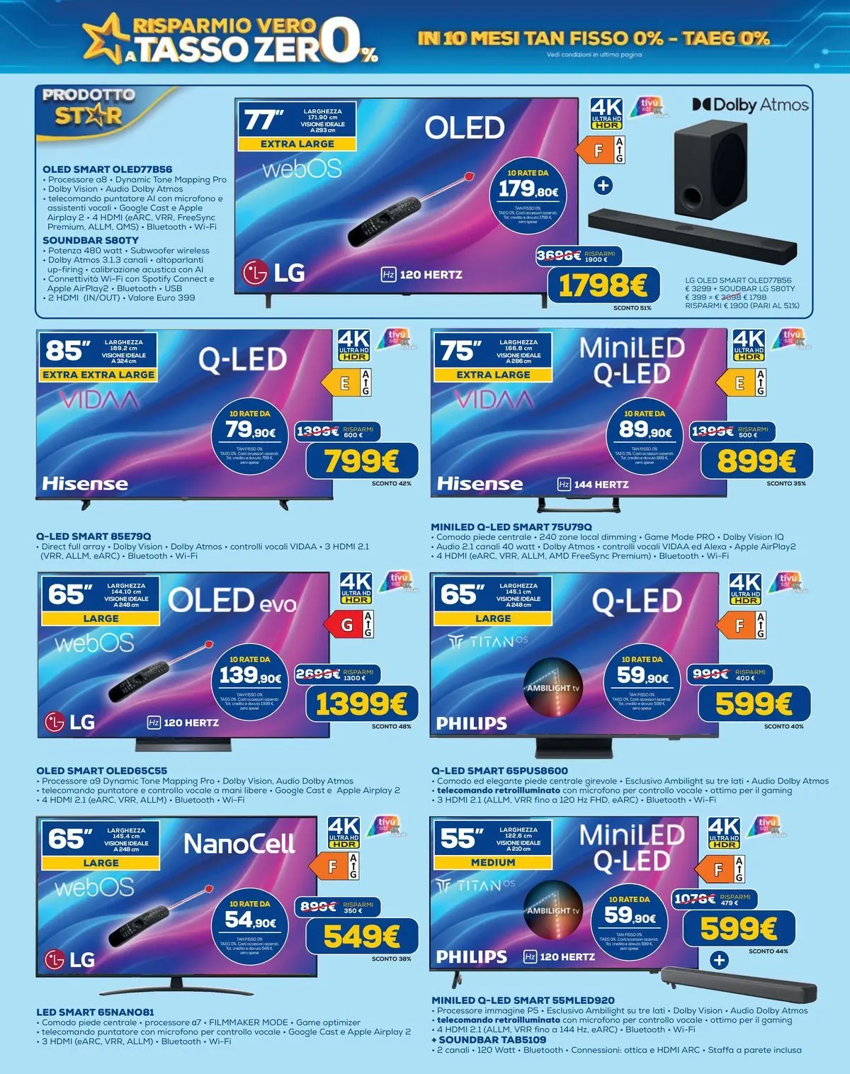 Nuovo Euronics volantino Risparmio vero il tasso 0 dal 23/04/2026 > offerte anteprima 🛍️ | Pagina: 6 | Prodotti: Telecomando, Soundbar, Audio, Microfono
