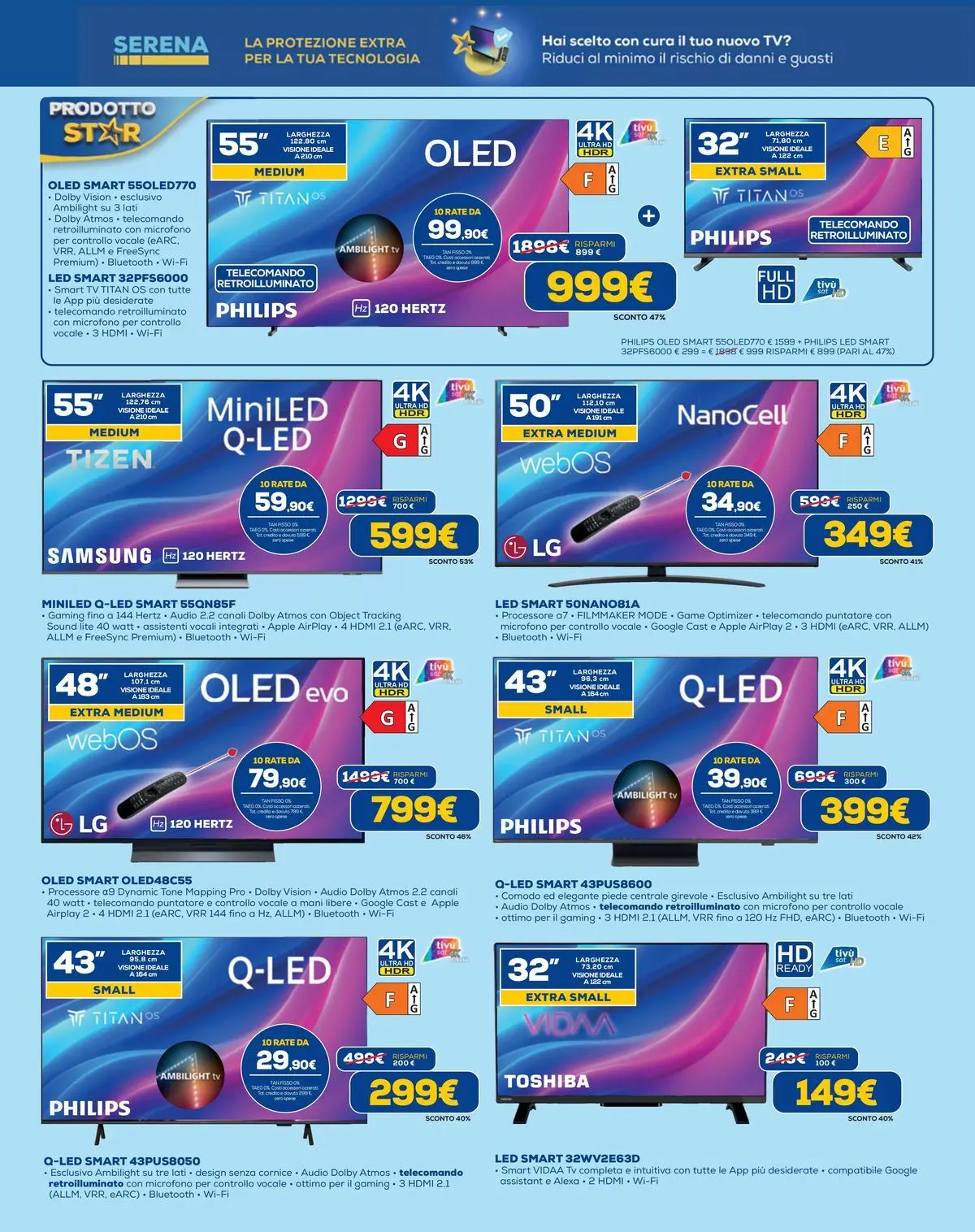 Nuovo Euronics volantino Risparmio vero il tasso 0 dal 23/04/2026 > offerte anteprima 🛍️ | Pagina: 7 | Prodotti: Telecomando, smart TV, TV, Audio