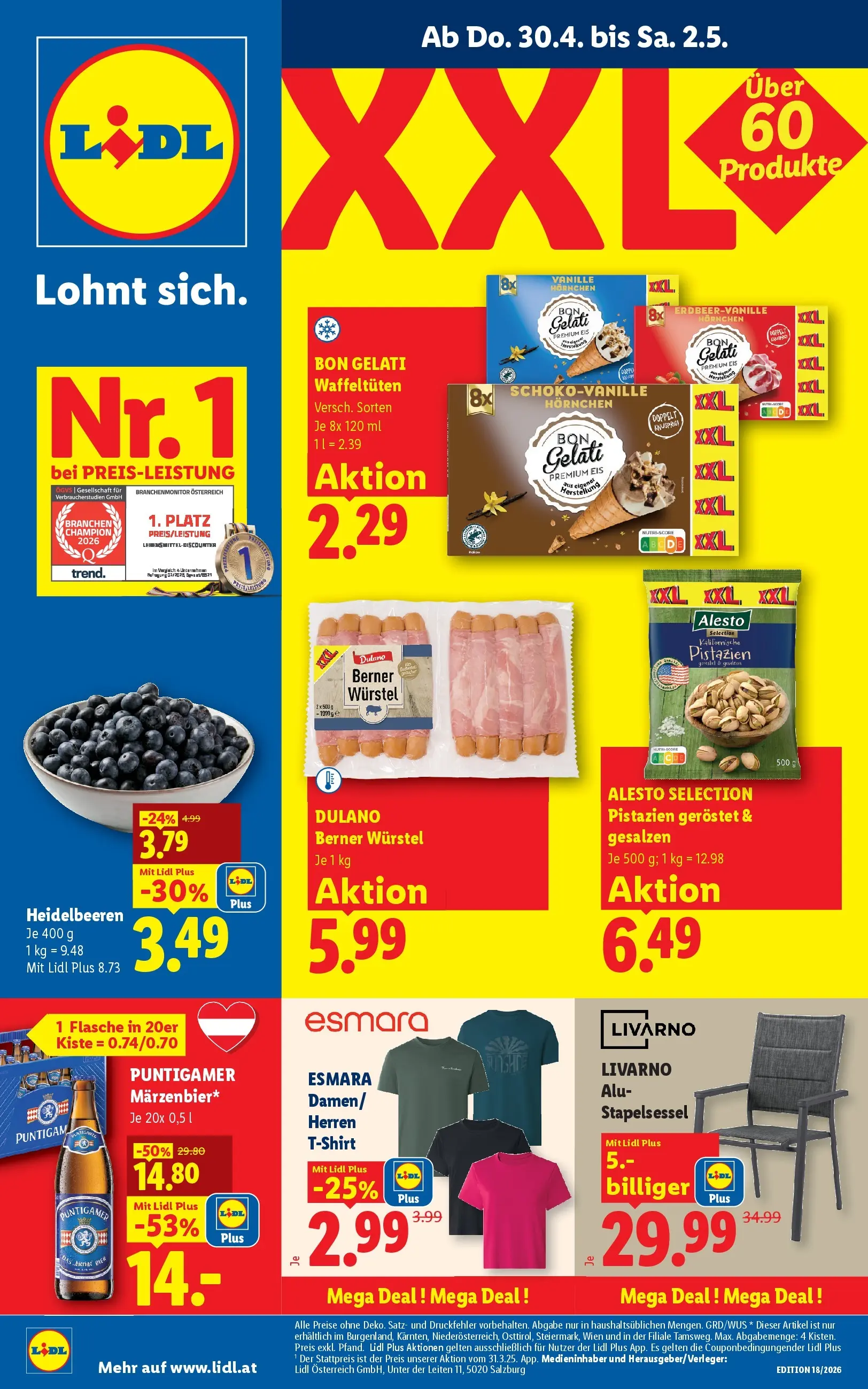 Lidl - Lidl ab 29.04.2026 - Angebote ab donnerstag | Seite: 1 | Produkte: Eis