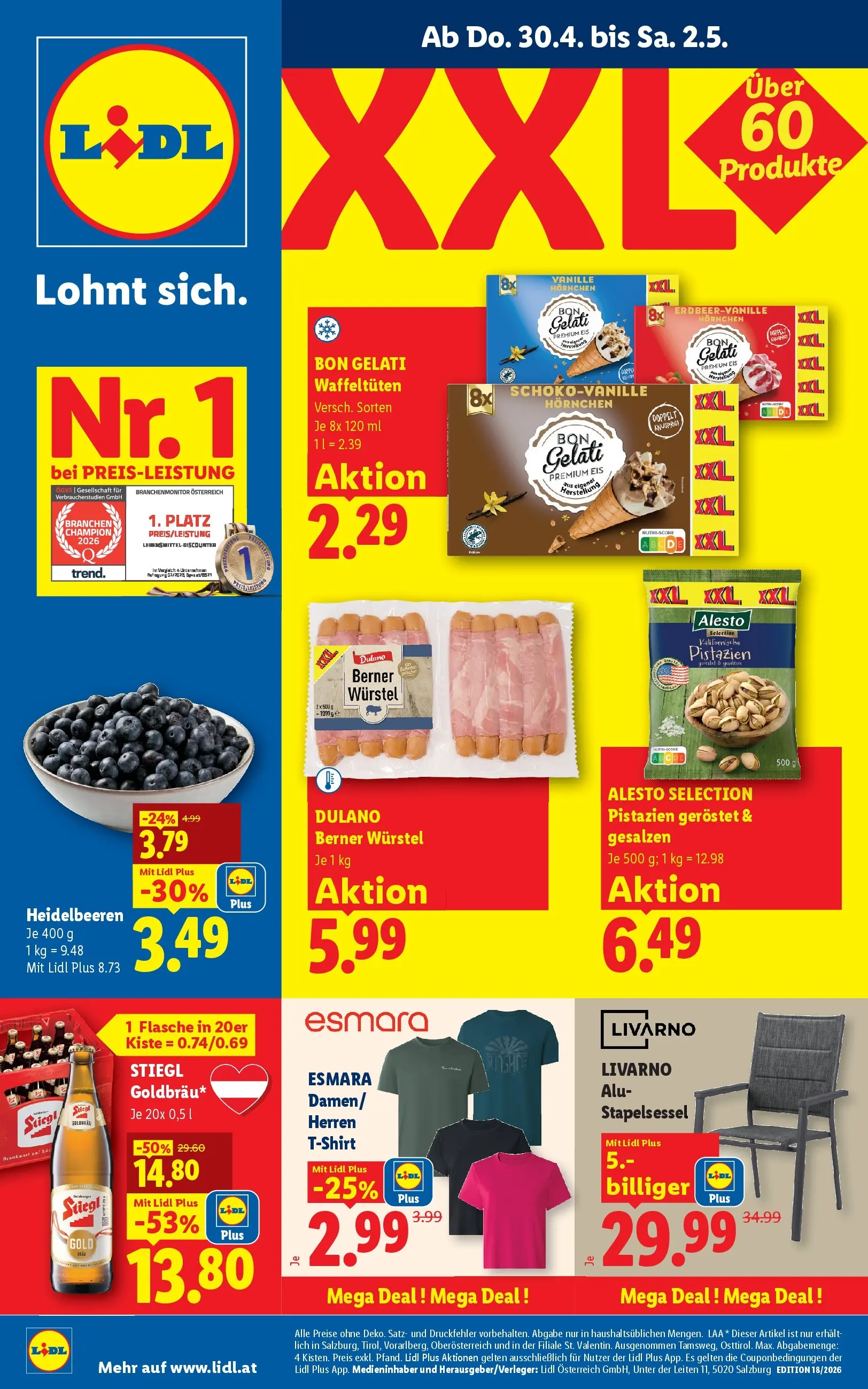 Lidl - Lidl ab 29.04.2026 - Angebote ab donnerstag | Seite: 1 | Produkte: Eis
