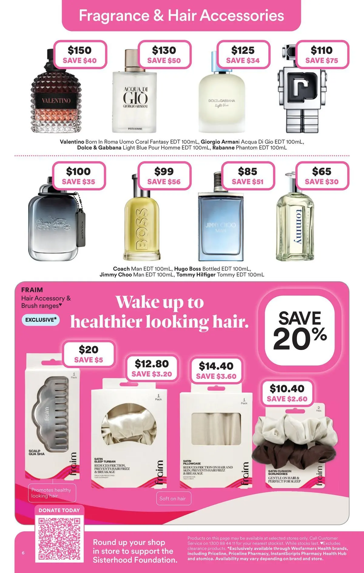 Priceline Pharmacy catalogue Morayfield - 23/04/2026 > weekly / monthly specials | Page: 6 | Products: Cushion, Fragrance, Light, Scrunchies