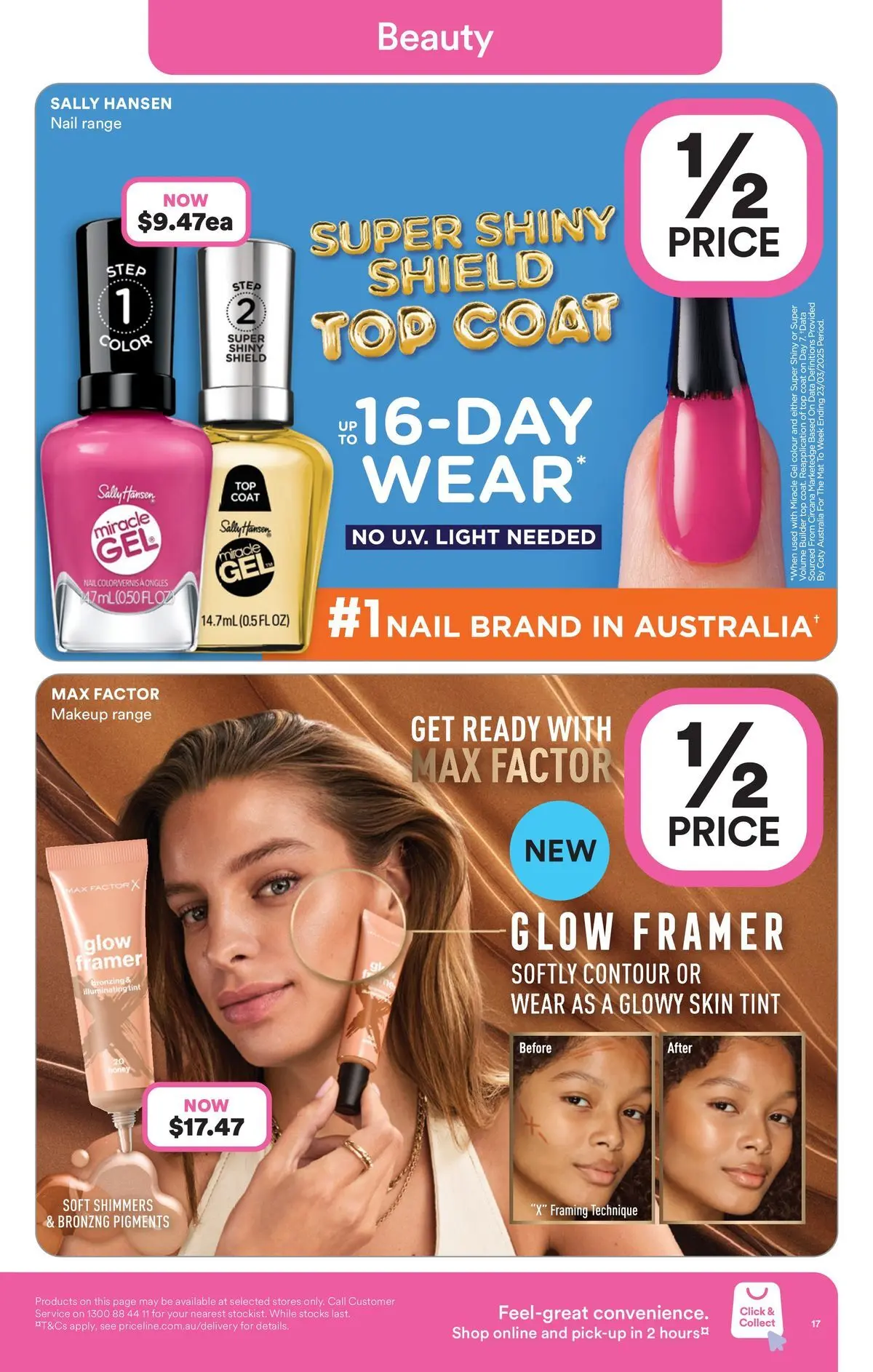 Priceline Pharmacy catalogue Morayfield - 23/04/2026 > weekly / monthly specials | Page: 17 | Products: Light, Makeup, Coat, Contour