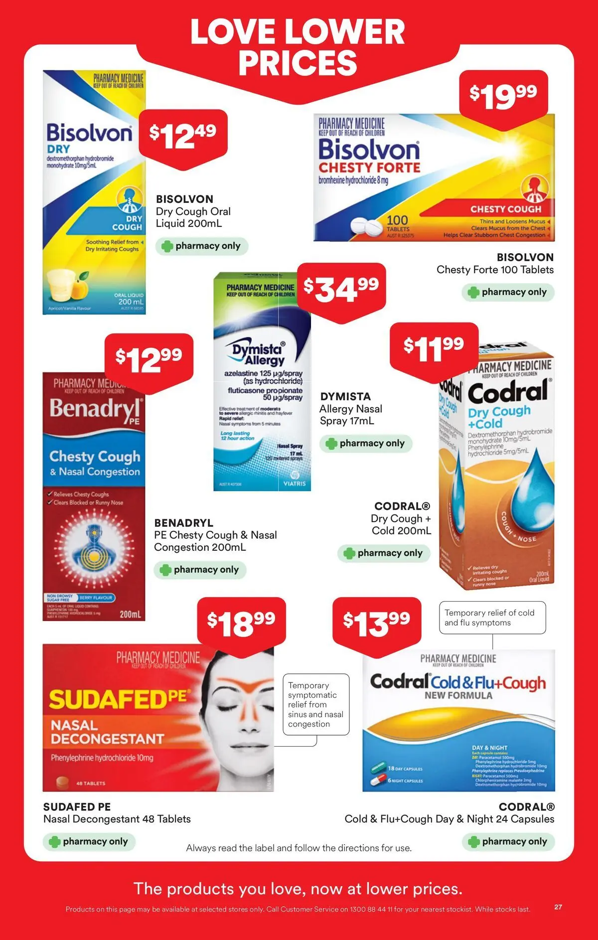 Priceline Pharmacy catalogue Morayfield - 23/04/2026 > weekly / monthly specials | Page: 27 | Products: Nasal spray, Runny nose, Tablets, Allergy