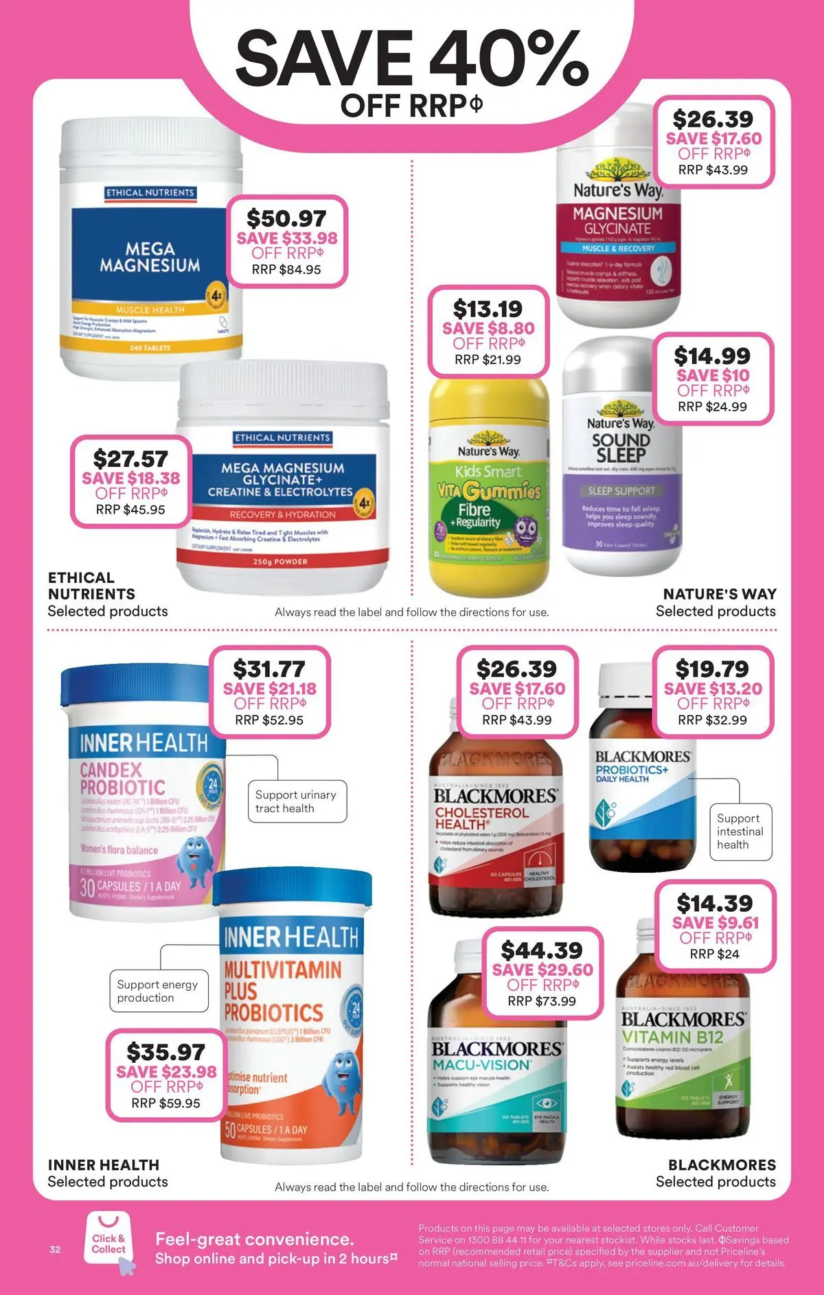 Priceline Pharmacy catalogue Morayfield - 23/04/2026 > weekly / monthly specials | Page: 32 | Products: Powder, Multivitamin, Nutrients, Vitamin