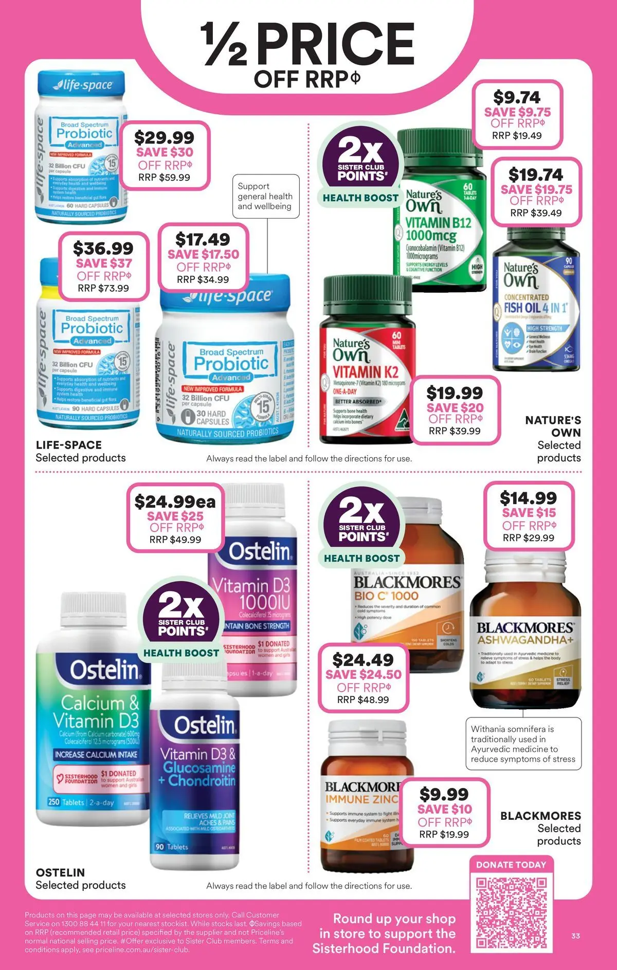 Priceline Pharmacy catalogue Morayfield - 23/04/2026 > weekly / monthly specials | Page: 33 | Products: Oil, Fish, Fish oil, Vitamin