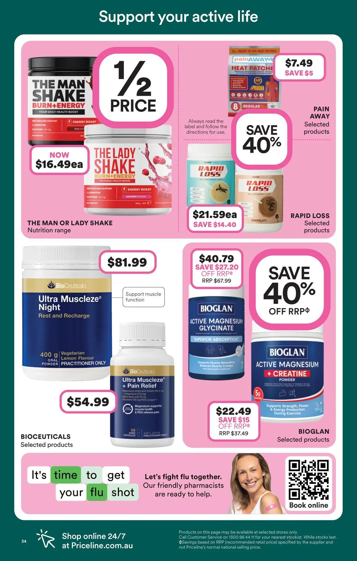 Priceline Pharmacy catalogue Morayfield - 23/04/2026 > weekly / monthly specials | Page: 34 | Products: Powder, Lemon, Pea, Pain relief