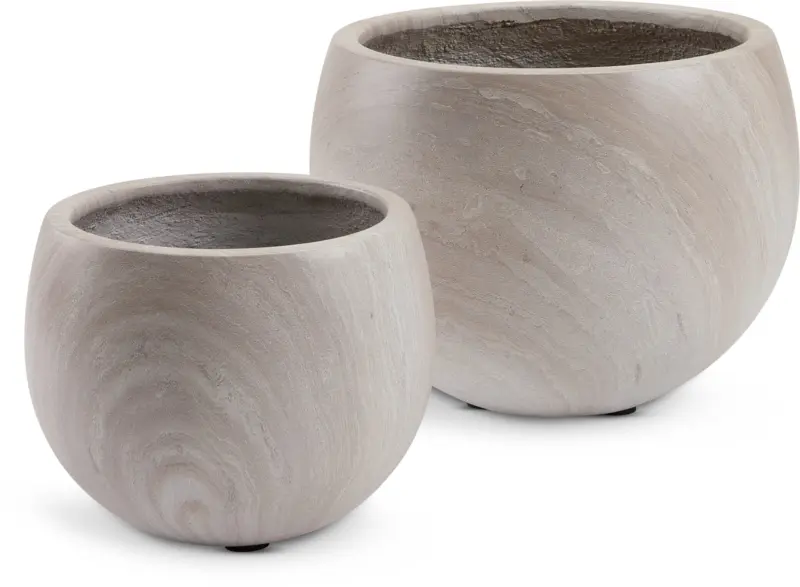 JYSK Саксия за градина SOLSORT &Oslash;41/30 травертин 2 бр./к-т
