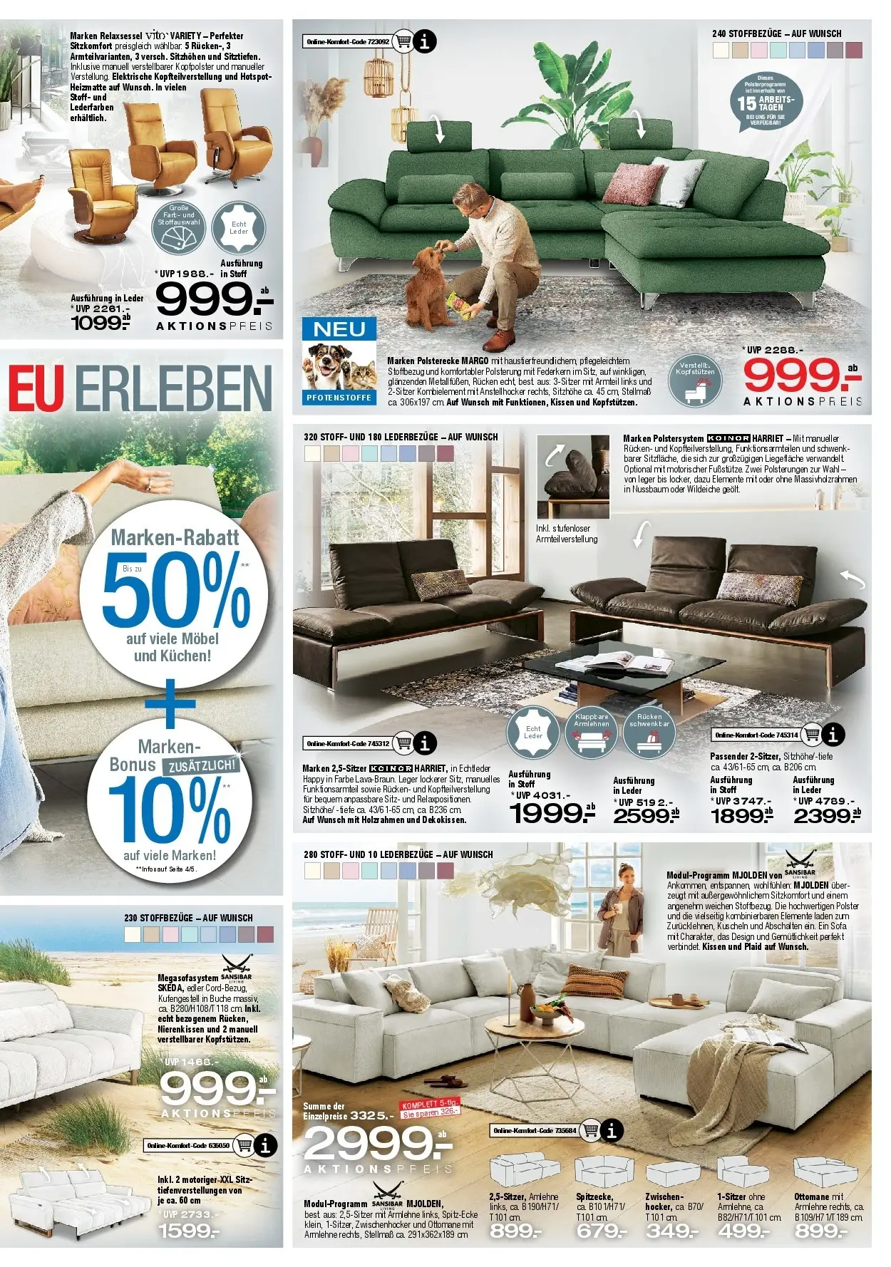 Ostermann Neue Möbel wirken Wunder (ab 02.05.2026) zum Blättern | Seite: 2 | Produkte: Relaxsessel, Sofa, Kopfpolster, Kuchen