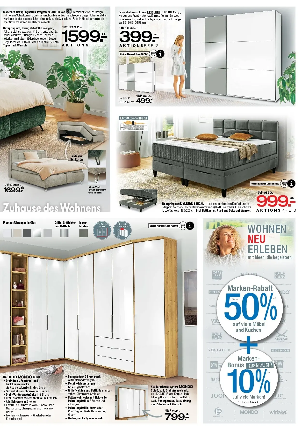 Ostermann Neue Möbel wirken Wunder (ab 02.05.2026) zum Blättern | Seite: 8 | Produkte: Kleiderschrank, Schwebetürenschrank, Topper, Tür