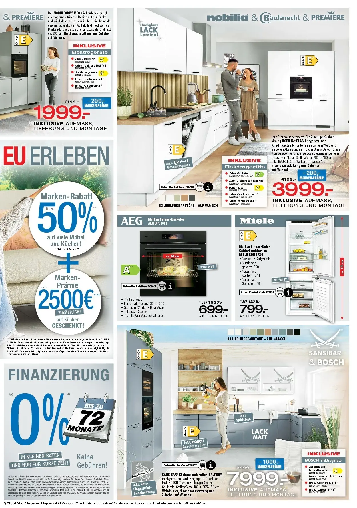 Ostermann Neue Möbel wirken Wunder (ab 02.05.2026) zum Blättern | Seite: 10 | Produkte: AEG, Geschirrspüler, Küchenblock, Kochfeld