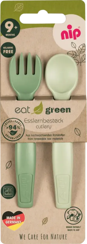 Set linguriță și furculiță pentru bebeluși, 9+