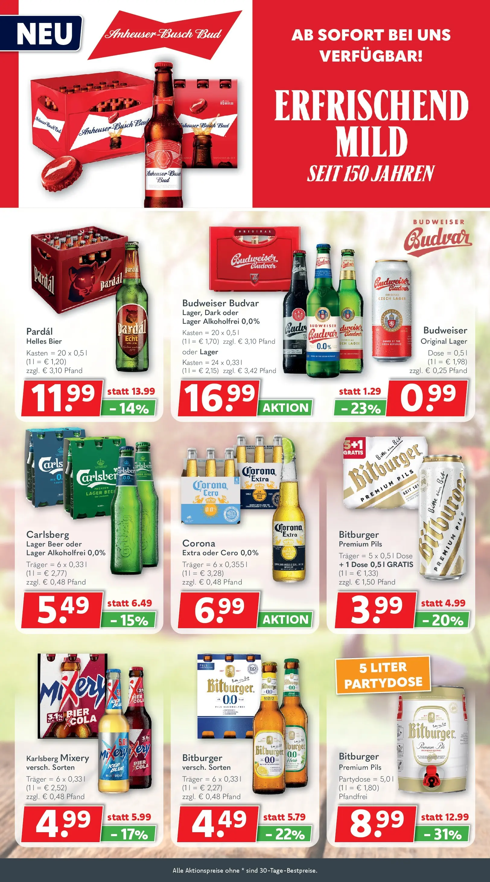 Getränkeland Getränkeangebote  Sandesneben, Ahrensburg  (ab 27.04.2026) zum Blättern | Seite: 4 | Produkte: Bier, Burger, Radler, Budweiser