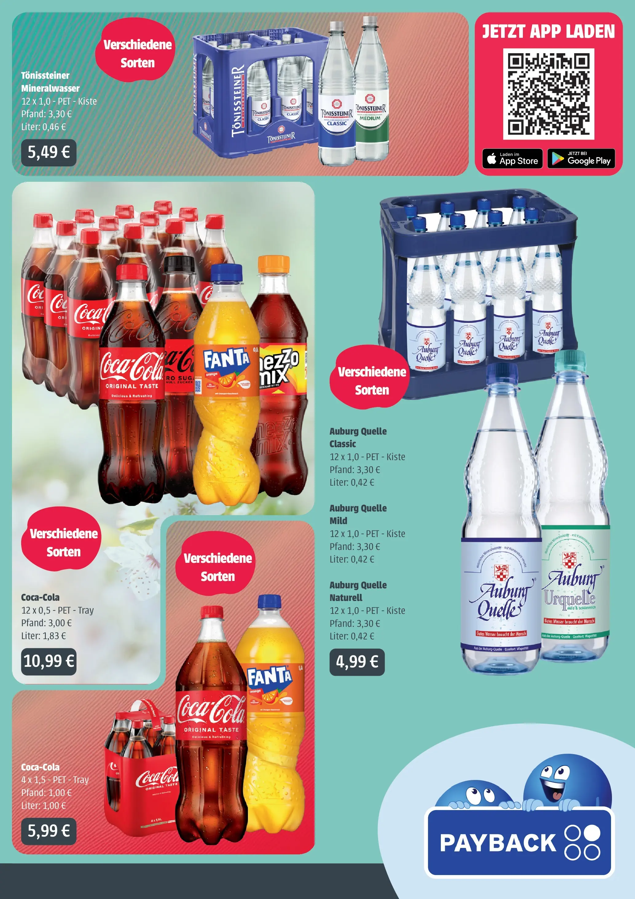 Angebote - Getränke Ellerkamp: Getränkeangebote (ab 26.04.2026) zum Blättern | Seite: 3 | Produkte: Fanta, Mineralwasser, Wasser, Zucker