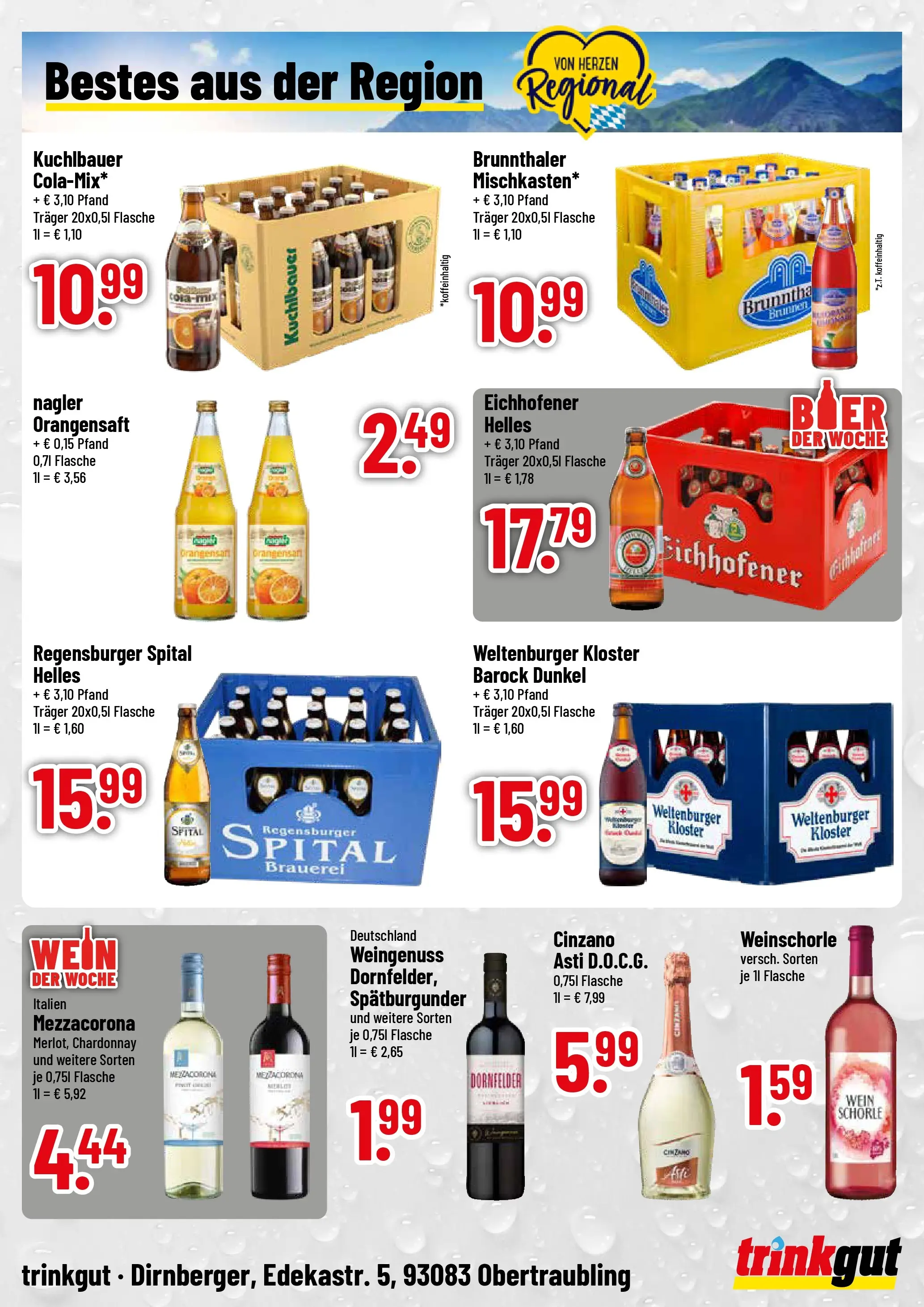 Trinkgut Prospekt Obertraubling	 (ab 27.04.2026) » Angebote online | Seite: 4 | Produkte: Bier, Orangensaft, Weinschorle, Wein