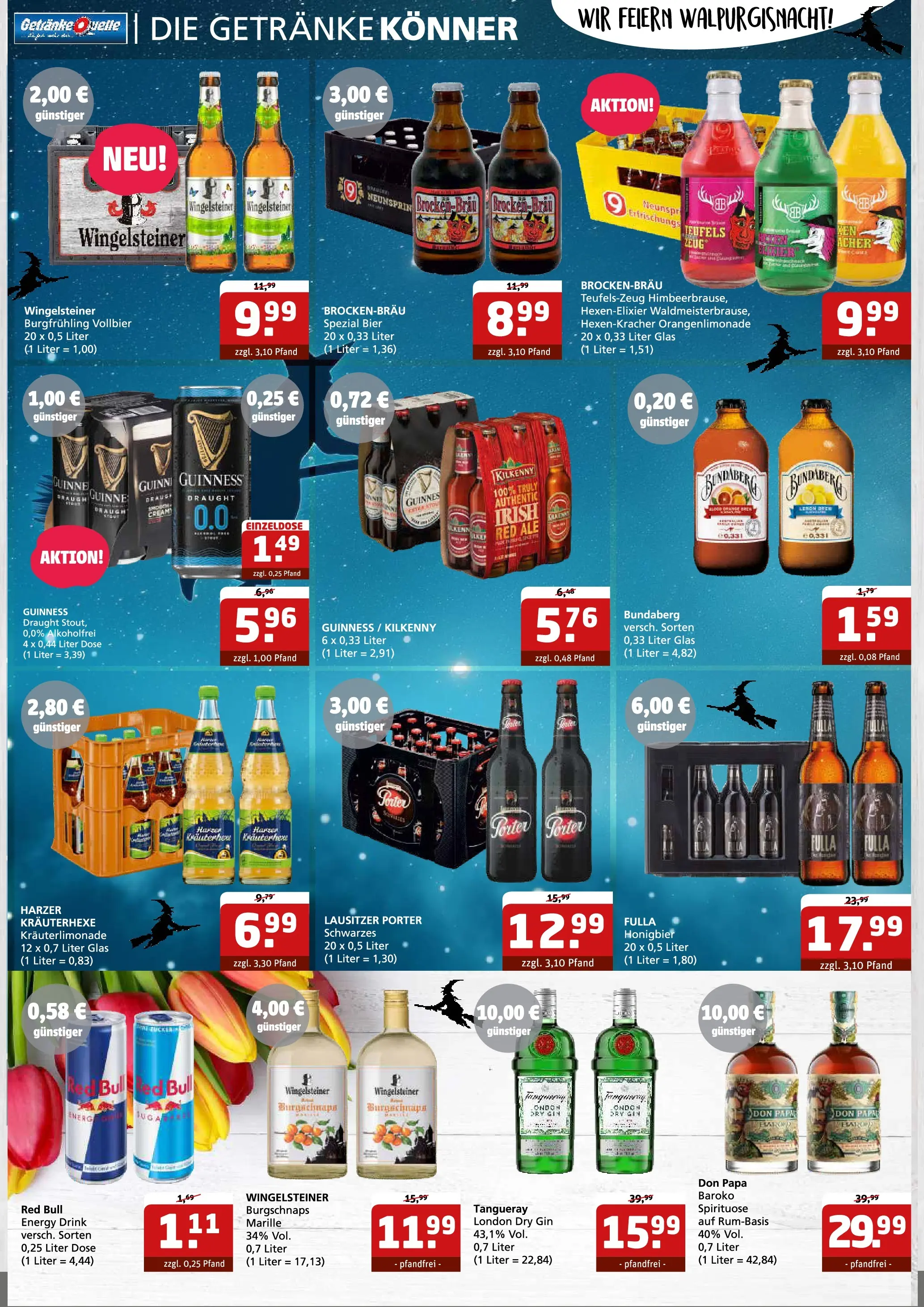 Angebote - Getränke Quelle: Getränkeangebote (ab 26.04.2026) zum Blättern | Seite: 5 | Produkte: Red bull, Energy, Bier, Gin