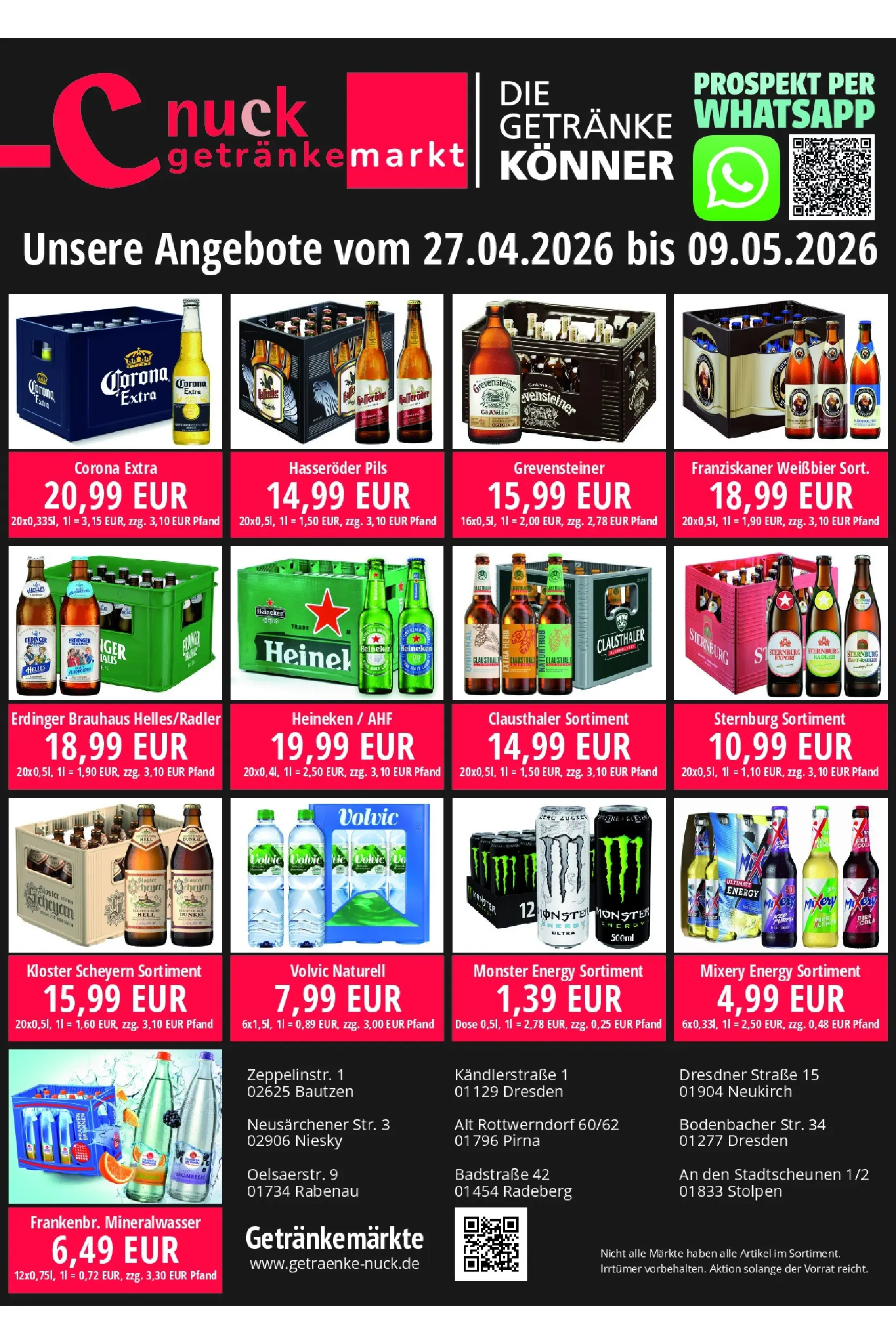 Angebote - nuck Getränke: Getränkeangebote (ab 26.04.2026) zum Blättern | Seite: 2 | Produkte: Pils, Mineralwasser, Mixery, Hasseröder