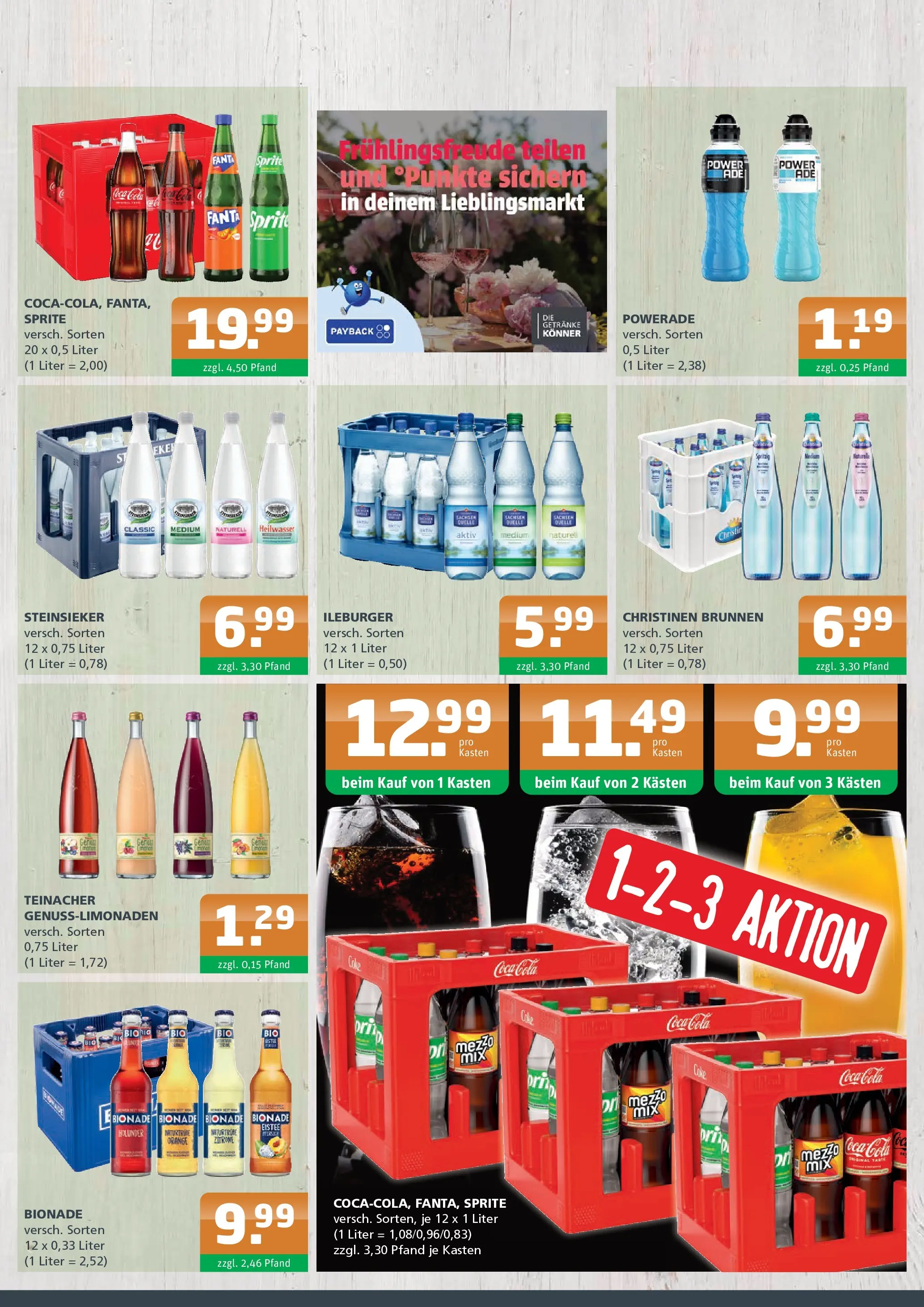 Angebote - Getränke A-Z: Getränkeangebote (ab 26.04.2026) zum Blättern | Seite: 3 | Produkte: Coca cola, Fanta, Cola, Powerade