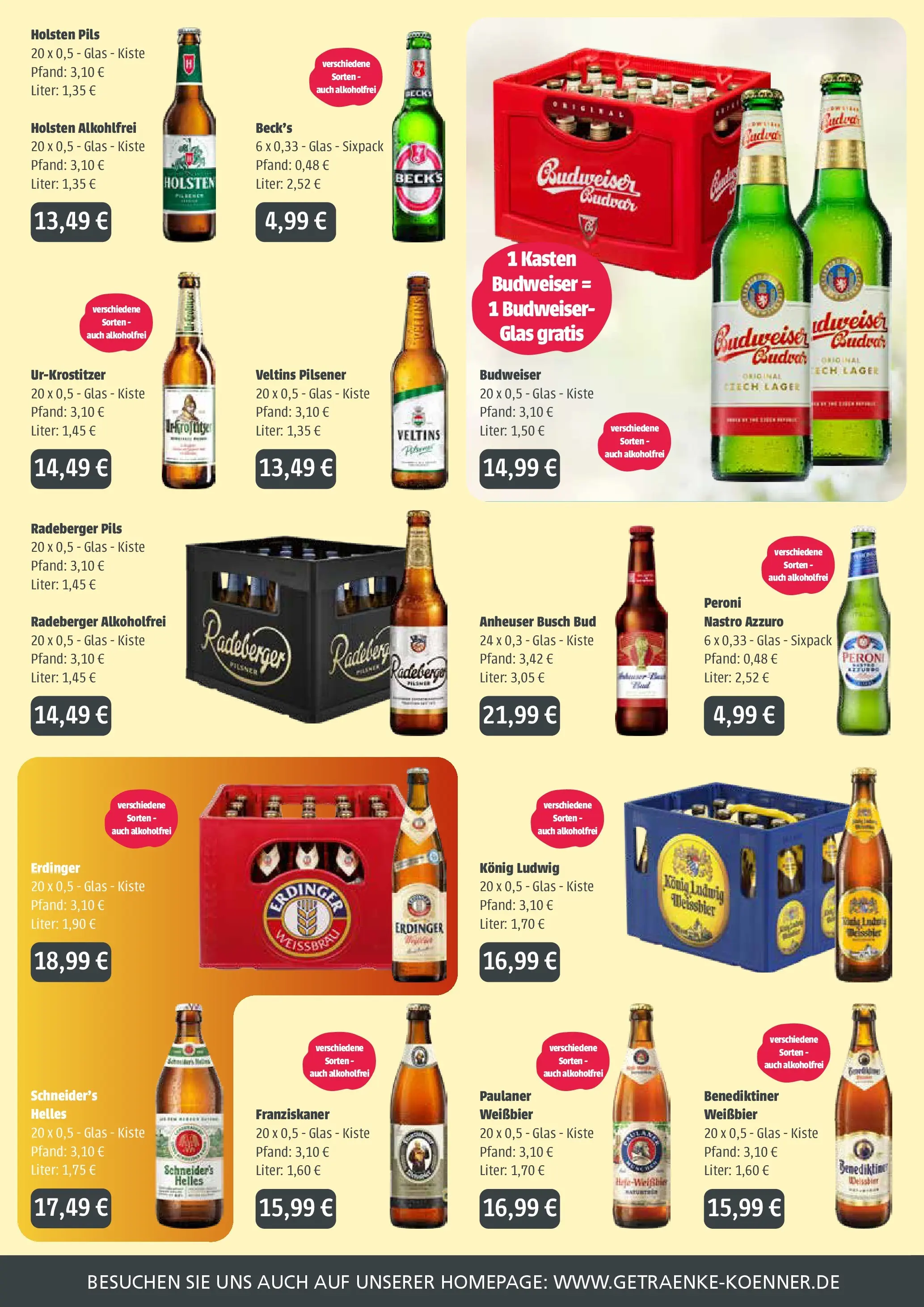 Angebote - GetränkeLand Mayer: Getränkeangebote (ab 26.04.2026) zum Blättern | Seite: 2 | Produkte: Pils, Holsten, Budweiser, Veltins