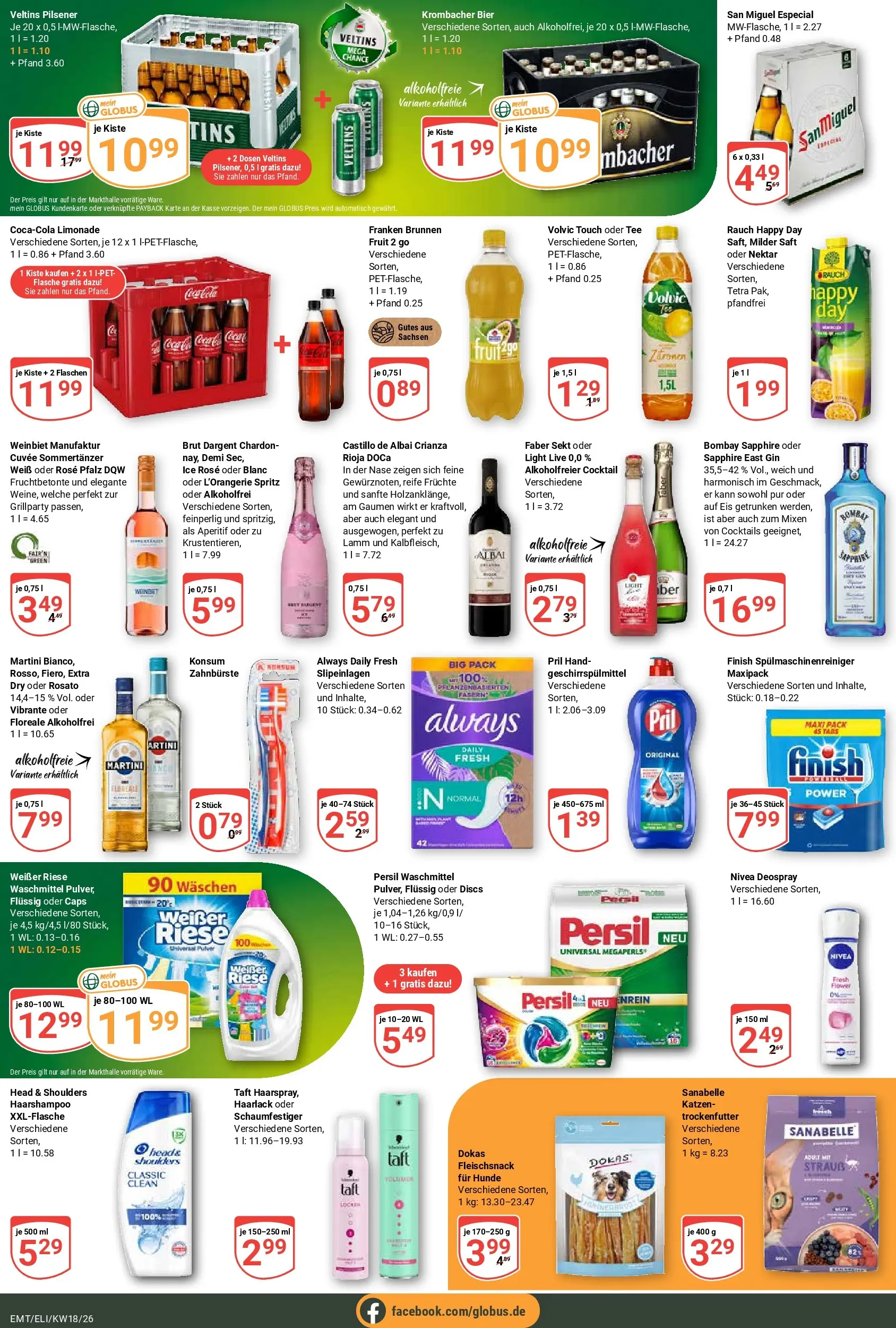 Globus Prospekt Erfurt-Linderbach	 (ab 27.04.2026) » Angebote online | Seite: 11 | Produkte: Martini, Spülmaschinenreiniger, Eis, Veltins