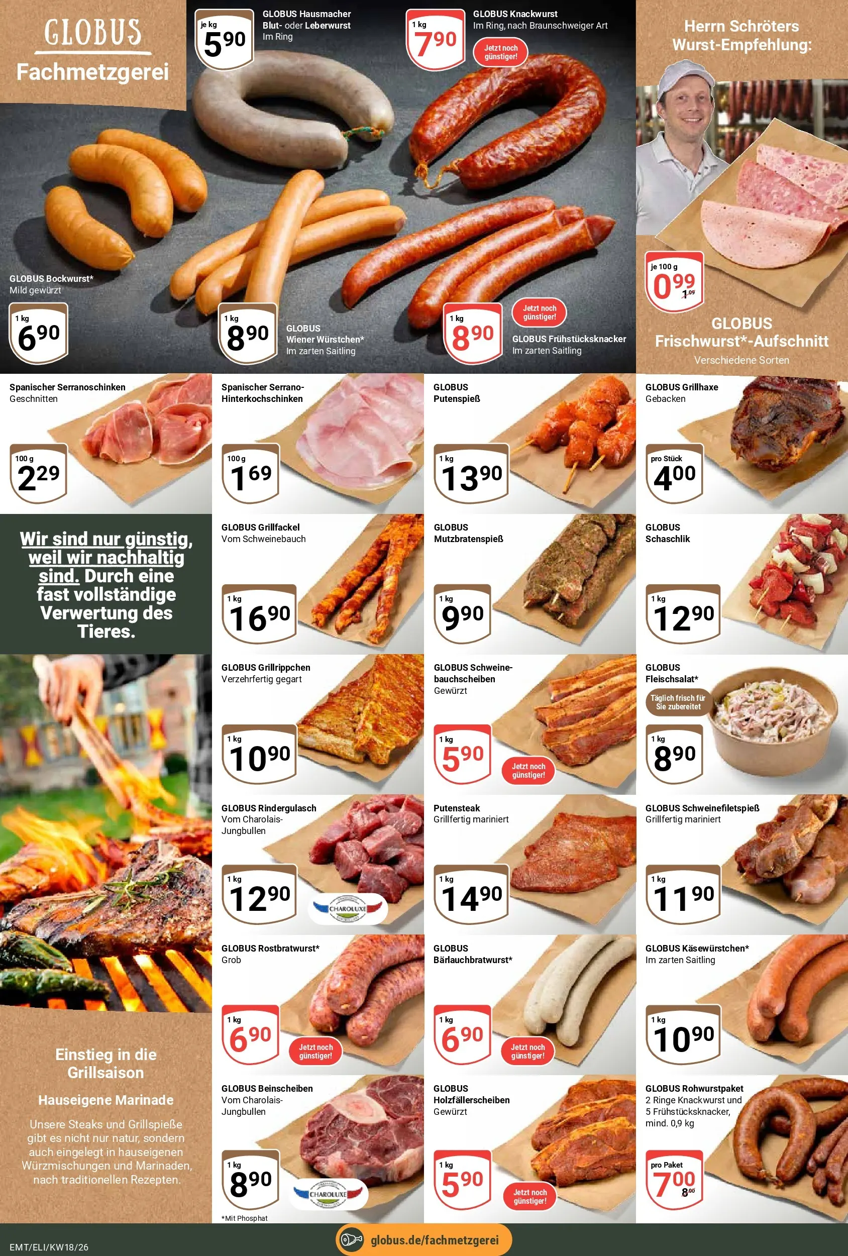Globus Prospekt Erfurt-Linderbach	 (ab 27.04.2026) » Angebote online | Seite: 13 | Produkte: Rindergulasch, Schweinebauch