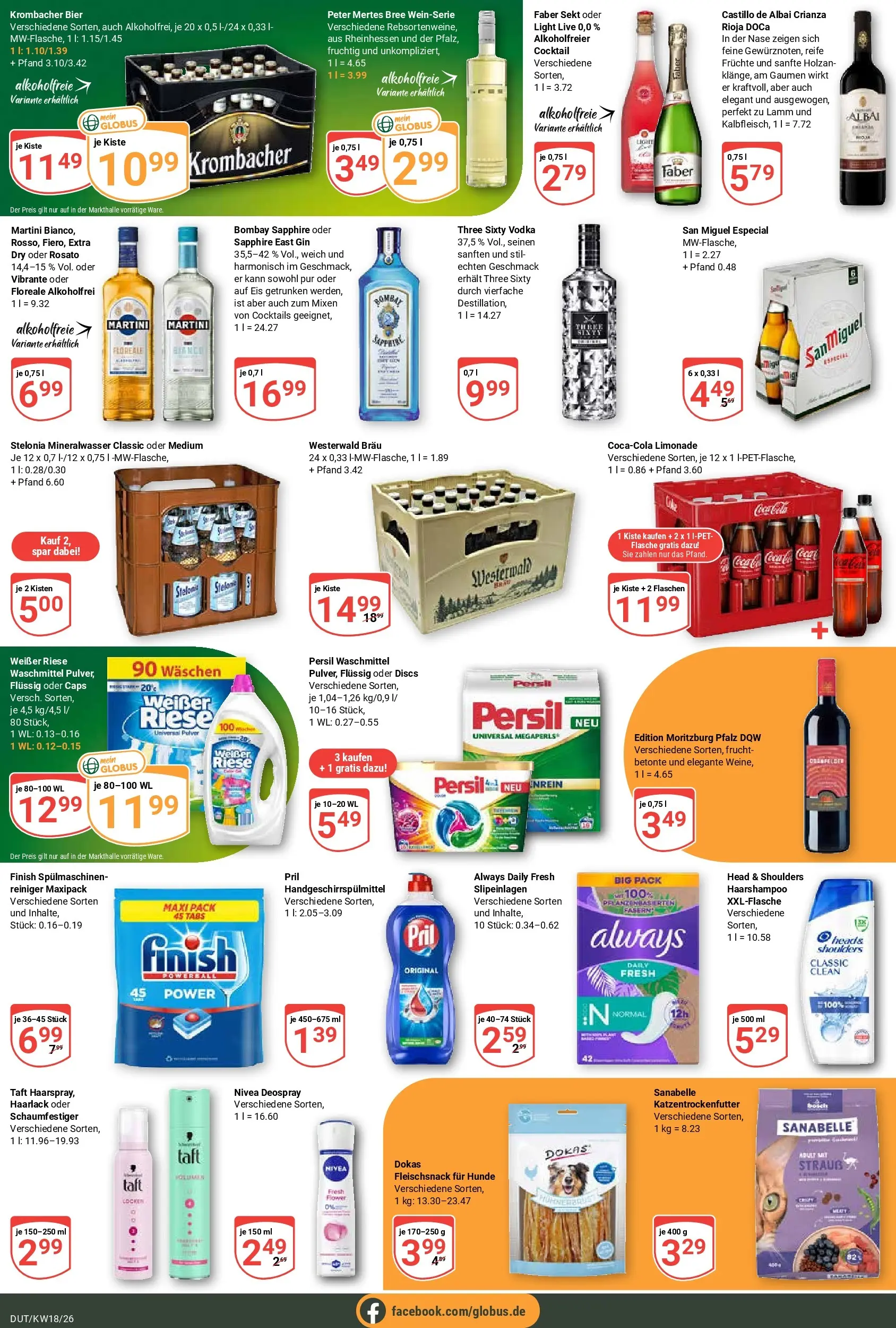 Globus Prospekt Wetzlar-Dutenhofen	 (ab 27.04.2026) » Angebote online | Seite: 4 | Produkte: Martini, Head & shoulders, Limonade, Gin