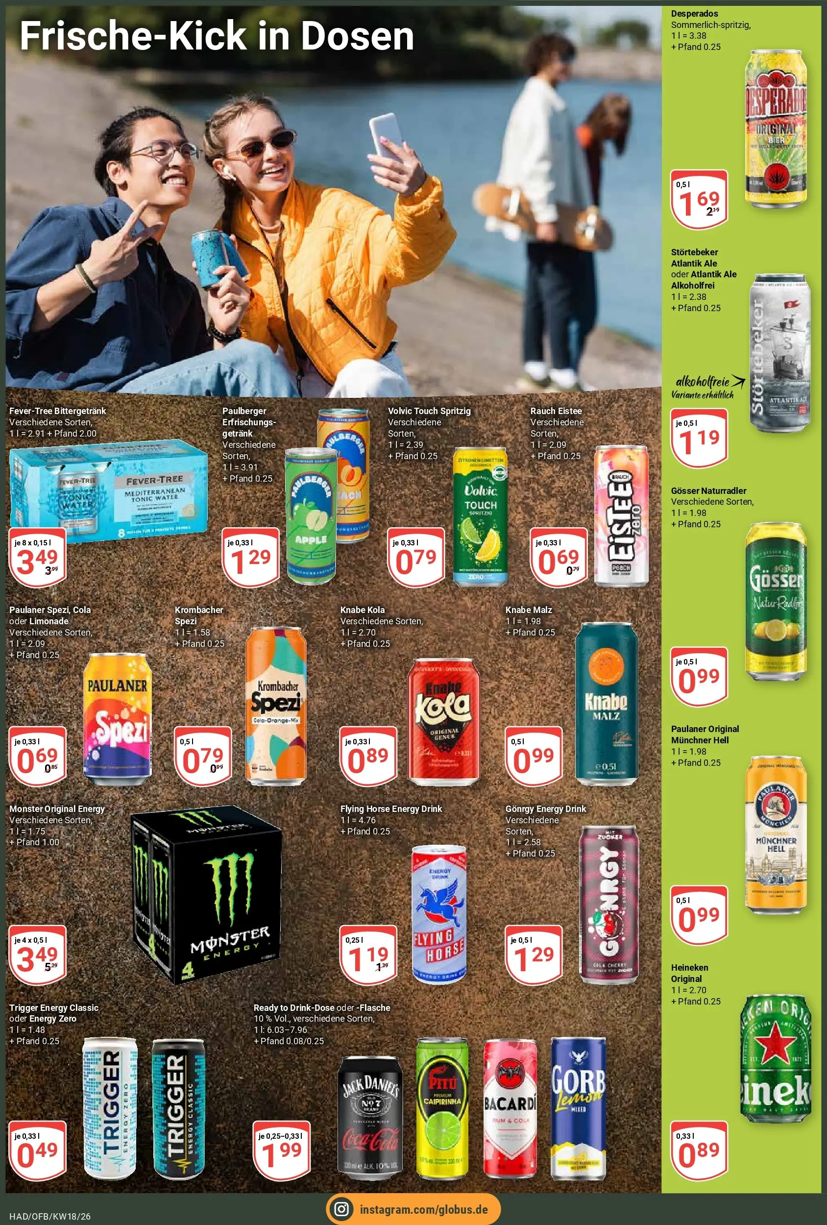 Globus Prospekt Halle (saale)	 (ab 27.04.2026) » Angebote online | Seite: 6 | Produkte: Jack Daniel's, Volvic touch, Monster, Krombacher