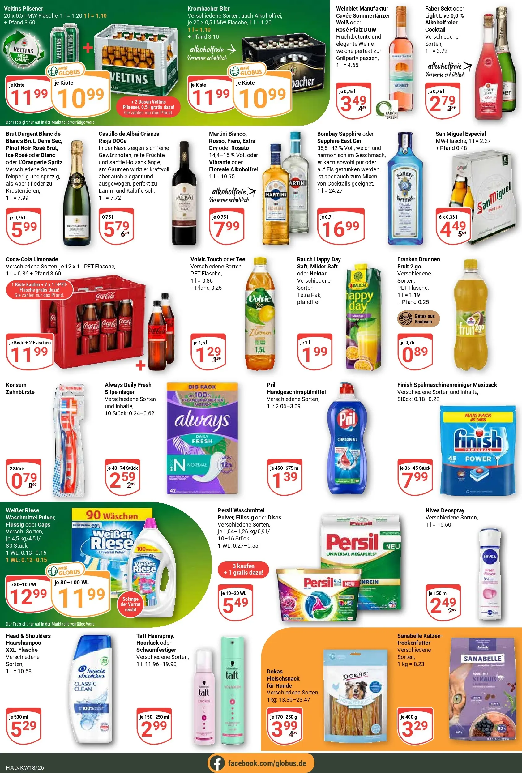 Globus Prospekt Halle (saale)	 (ab 27.04.2026) » Angebote online | Seite: 9 | Produkte: Head & shoulders, Volvic touch, Saft, Persil