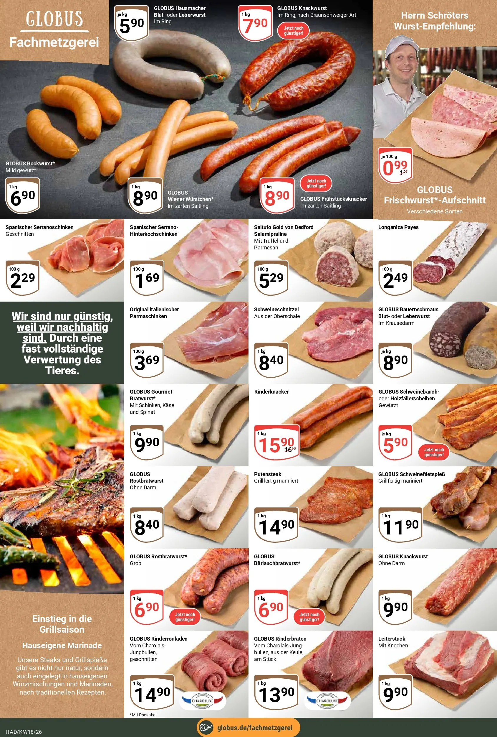 Globus Prospekt Halle (saale)	 (ab 27.04.2026) » Angebote online | Seite: 12 | Produkte: Rinderrouladen, Rinderbraten, Käse, Schweinebauch