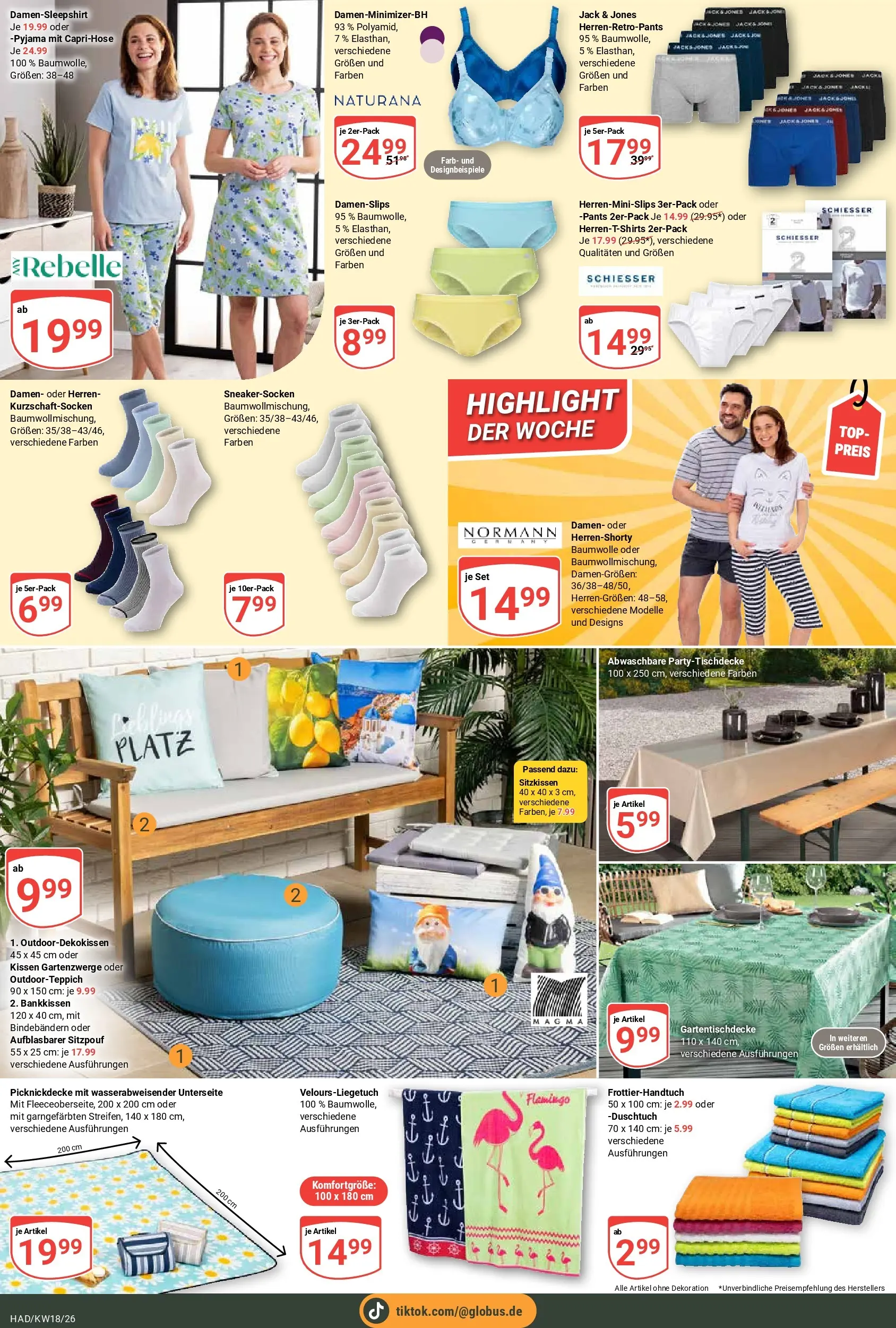 Globus Prospekt Halle (saale)	 (ab 27.04.2026) » Angebote online | Seite: 24 | Produkte: Caprihose, Kissen, Jacke, Pyjama
