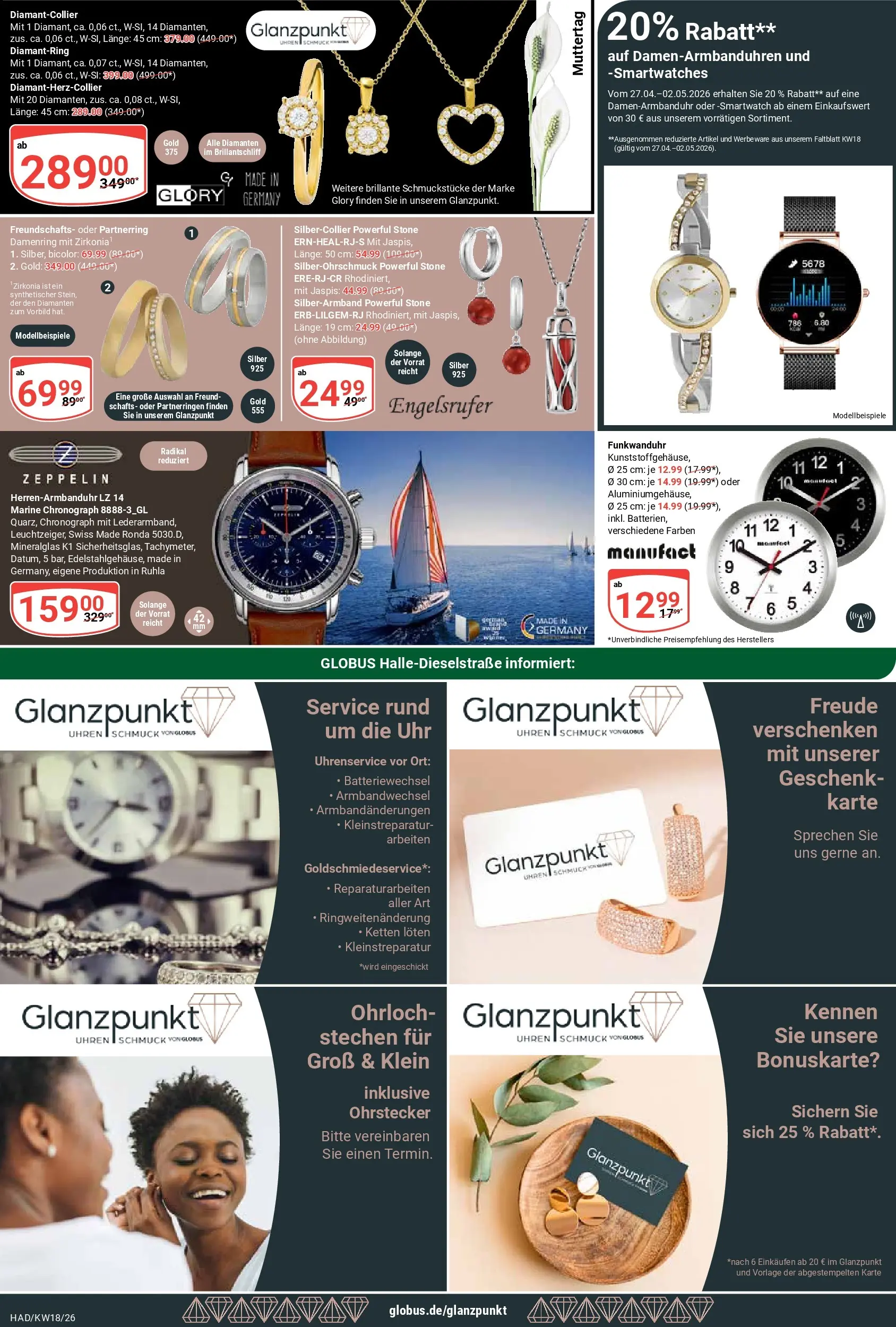 Globus Prospekt Halle (saale)	 (ab 27.04.2026) » Angebote online | Seite: 25 | Produkte: Smartwatch, Uhr