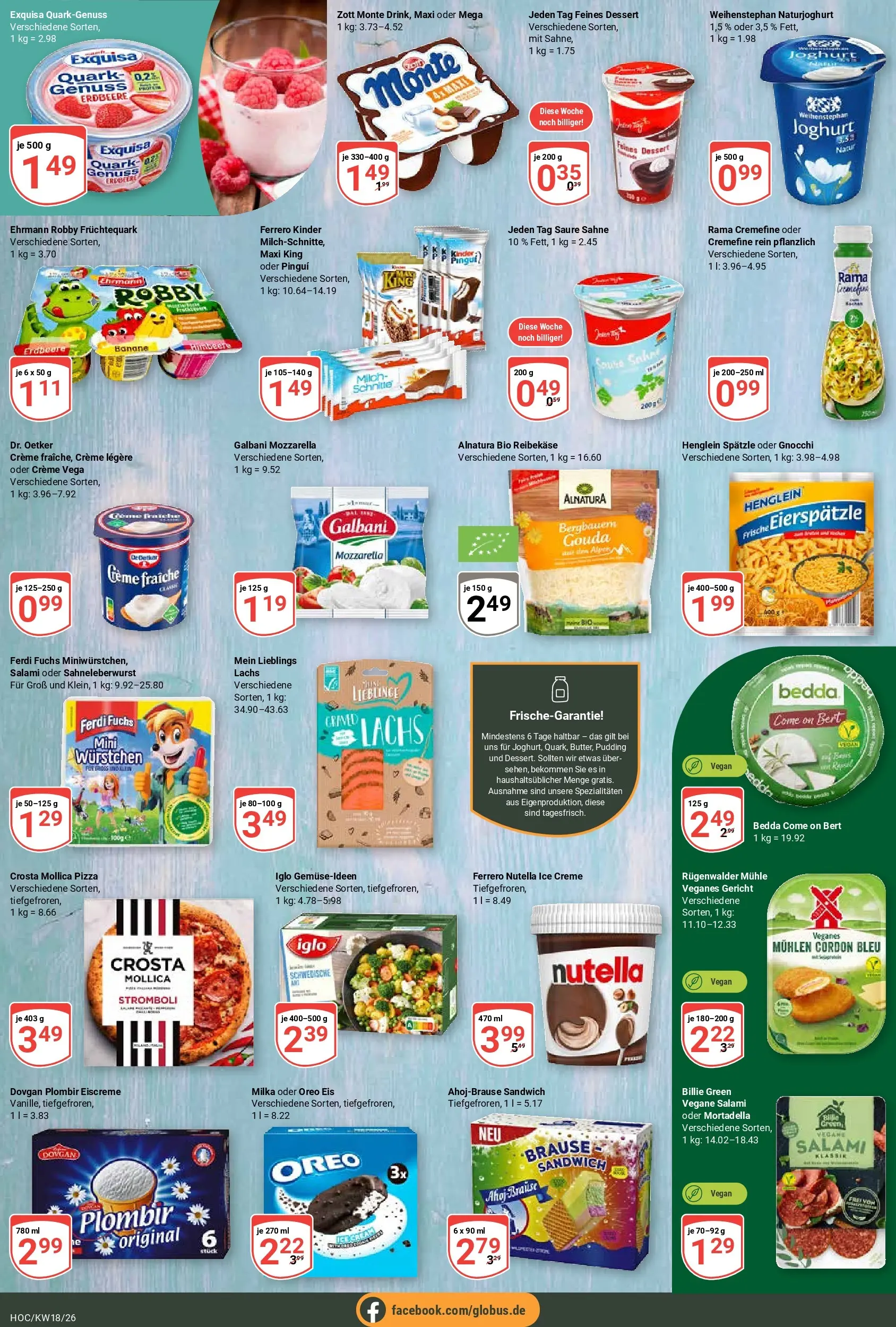 Globus Prospekt Hockenheim	 (ab 27.04.2026) » Angebote online | Seite: 13 | Produkte: Mozzarella, Rama cremefine, Nutella, Pizza