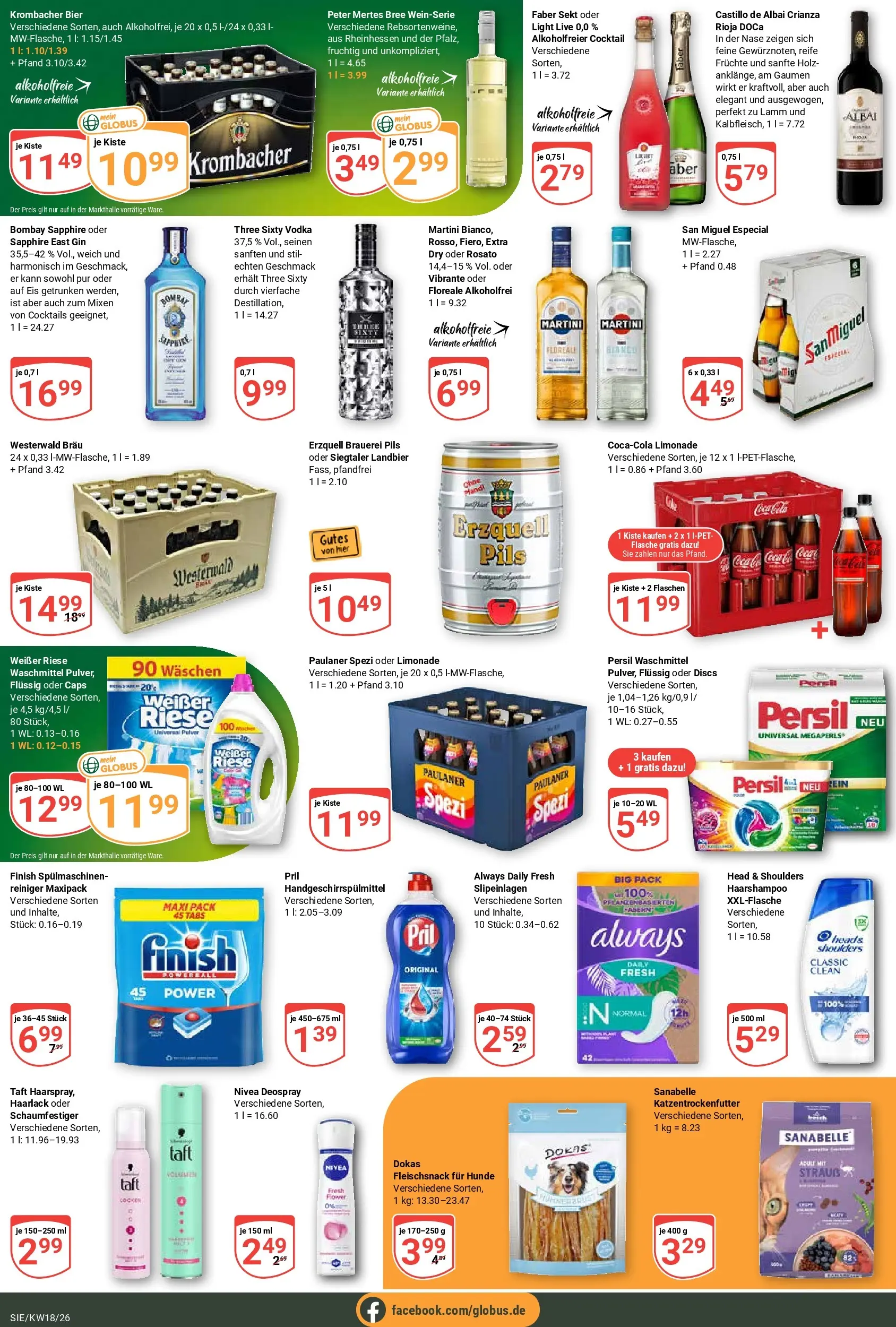 Globus Prospekt Siegen	 (ab 27.04.2026) » Angebote online | Seite: 3 | Produkte: Head & shoulders, Waschmittel, Vodka, Gin