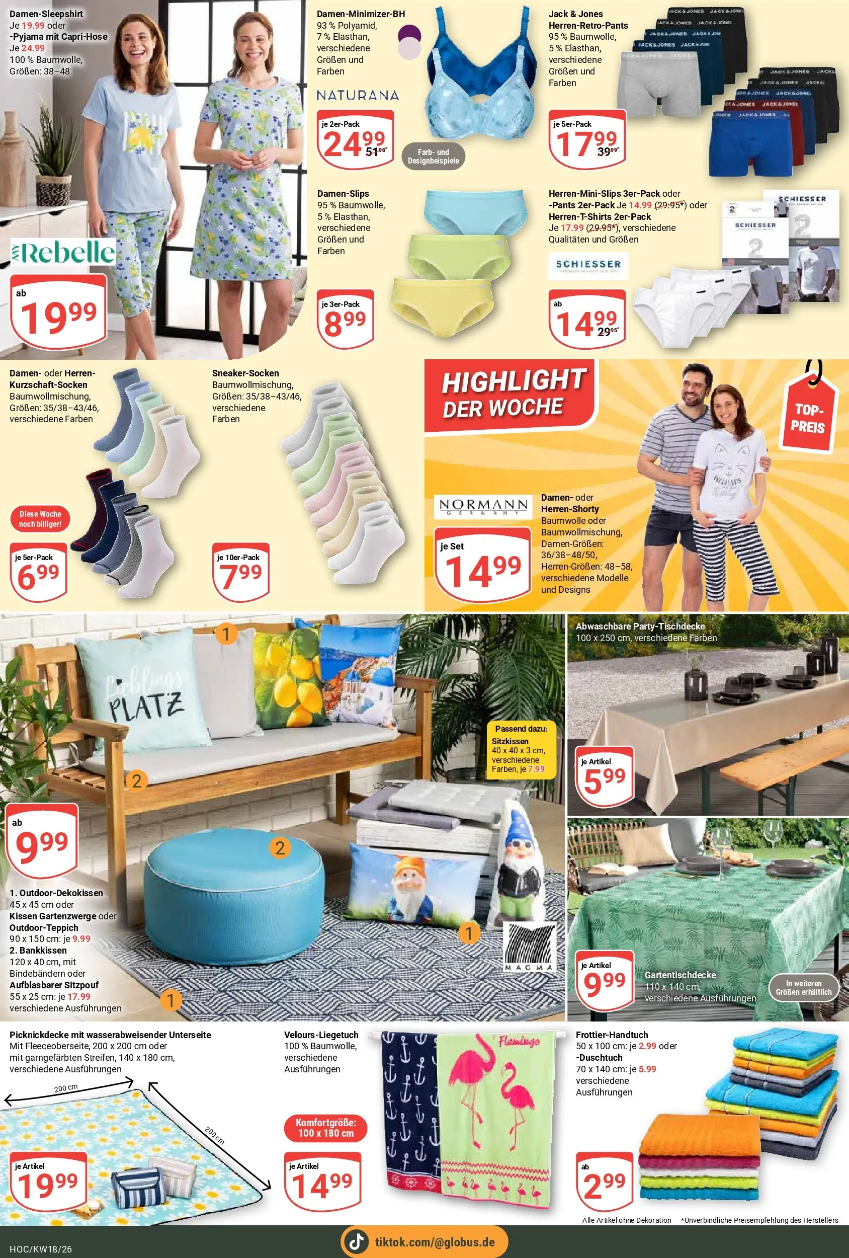 Globus Prospekt Hockenheim	 (ab 27.04.2026) » Angebote online | Seite: 21 | Produkte: Caprihose, Kissen, Jacke, Pyjama