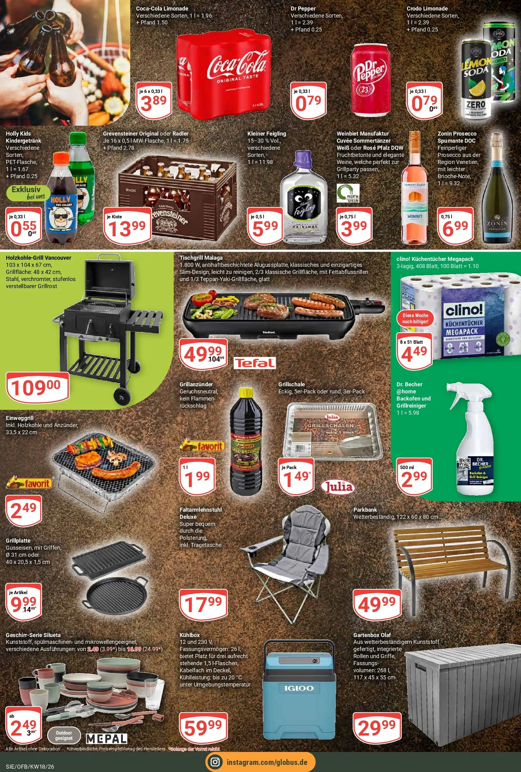 Globus Prospekt Siegen	 (ab 27.04.2026) » Angebote online | Seite: 8 | Produkte: Limonade, Prosecco, Radler, Backofen