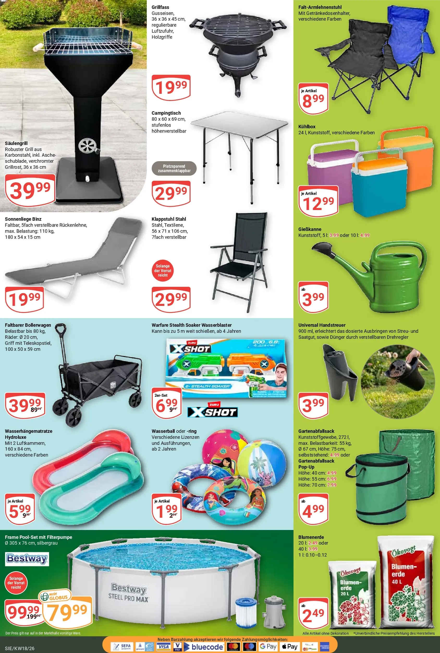 Globus Prospekt Siegen	 (ab 27.04.2026) » Angebote online | Seite: 9 | Produkte: Grill, Blumen, Blumenerde