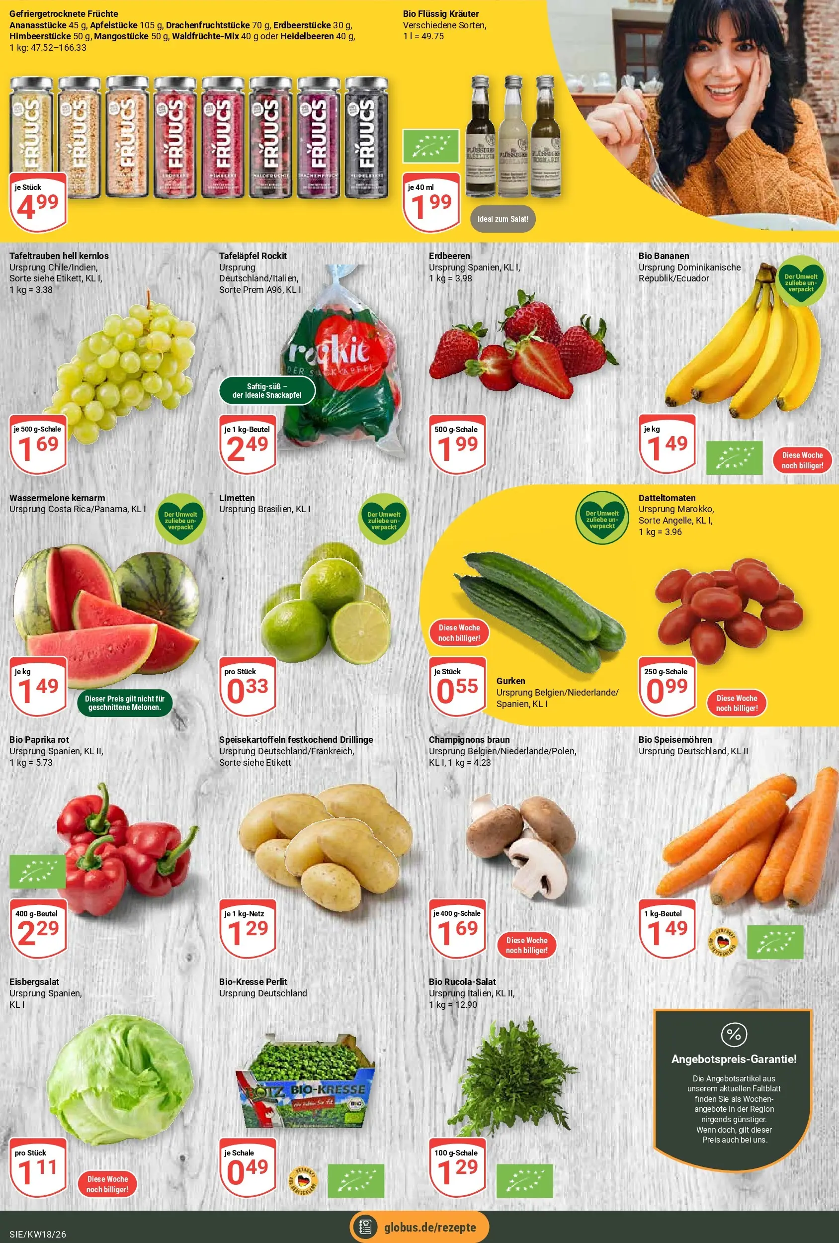 Globus Prospekt Siegen	 (ab 27.04.2026) » Angebote online | Seite: 11 | Produkte: Eisbergsalat, Paprika, Wassermelone, Salat